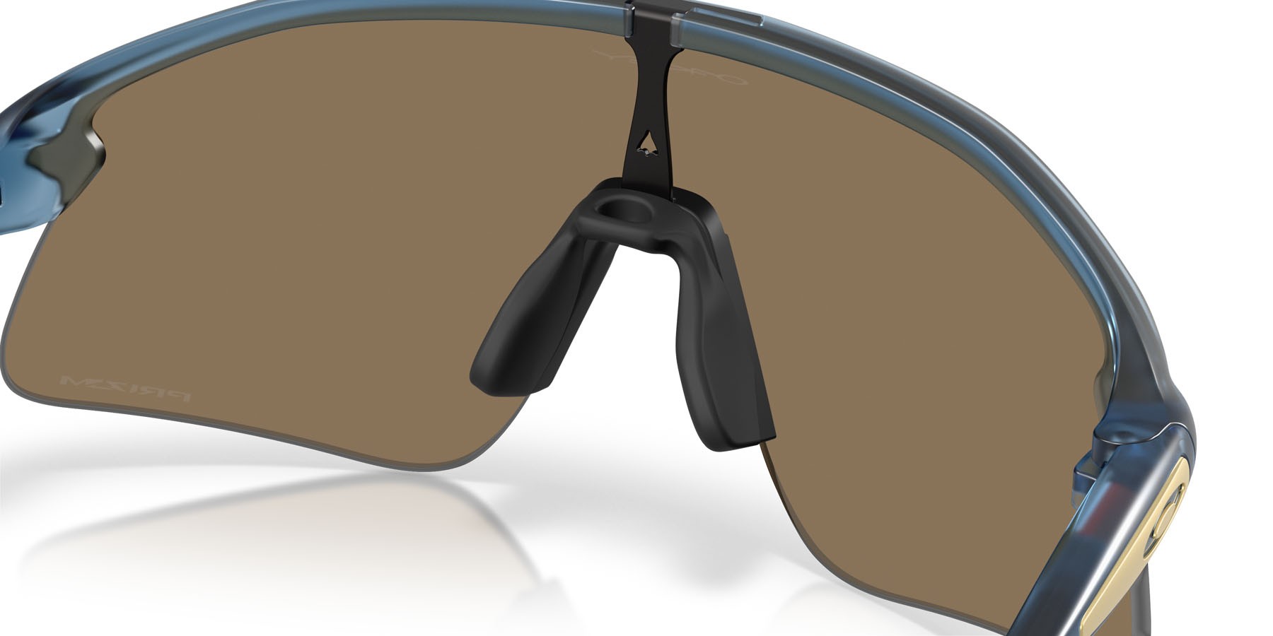 Sonnenbrillen Oakley Stunt Devil OO 9517 (951705) farbe blu abisso trasparente opaco form rechteckig gläser prizm 24k