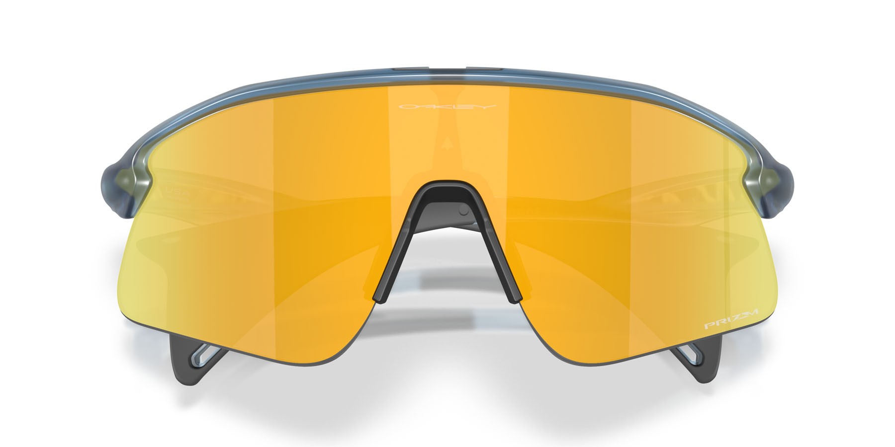 Sonnenbrillen Oakley Stunt Devil OO 9517 (951705) farbe blu abisso trasparente opaco form rechteckig gläser prizm 24k