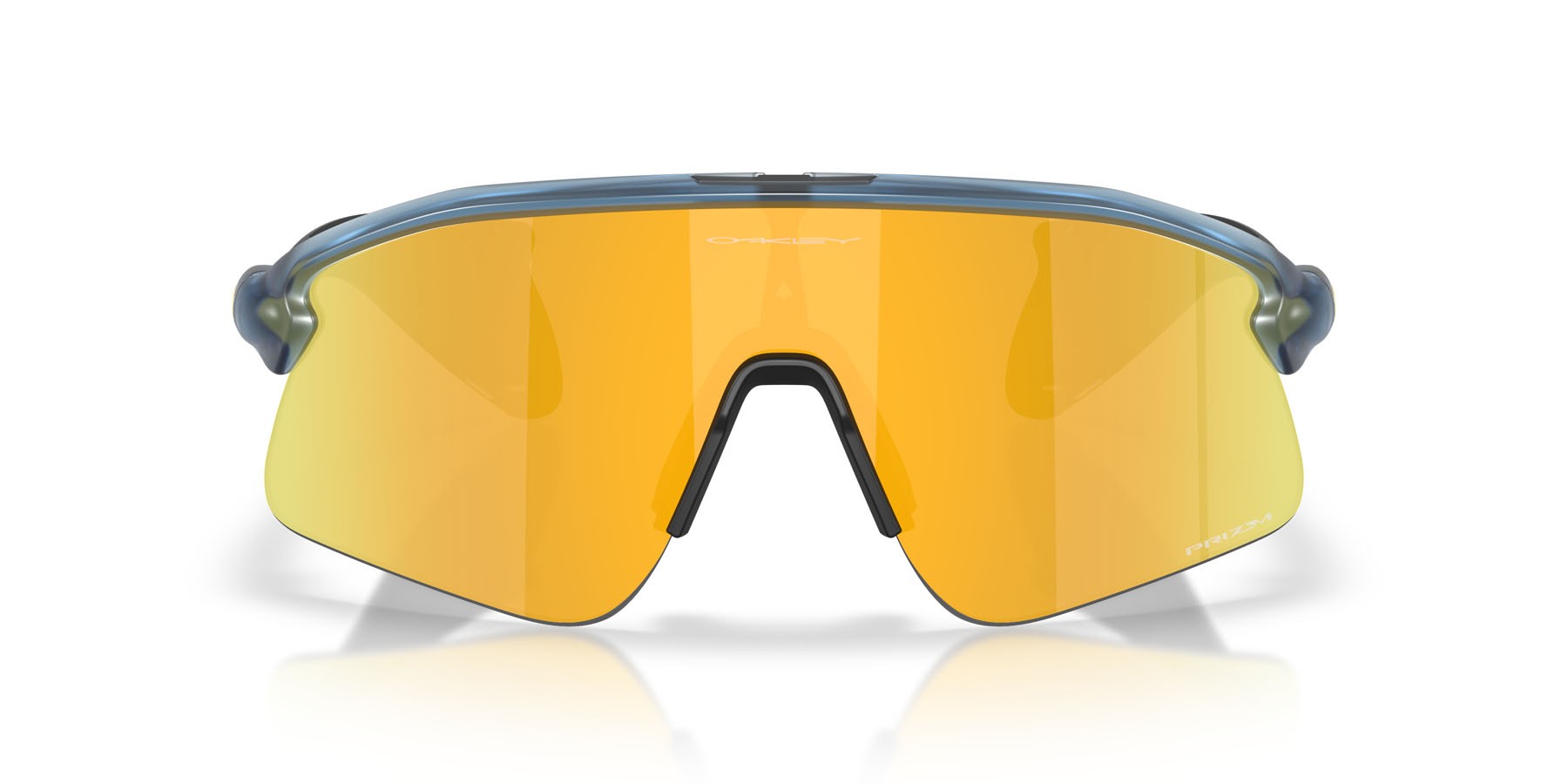 Sonnenbrillen Oakley Stunt Devil OO 9517 (951705) farbe blu abisso trasparente opaco form rechteckig gläser prizm 24k