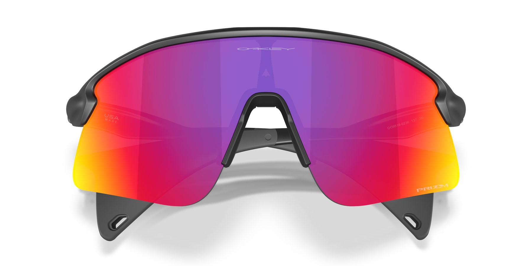 Sonnenbrillen Oakley Stunt Devil S OO 9518 (951802) farbe nero opaco form rechteckig gläser prizm road