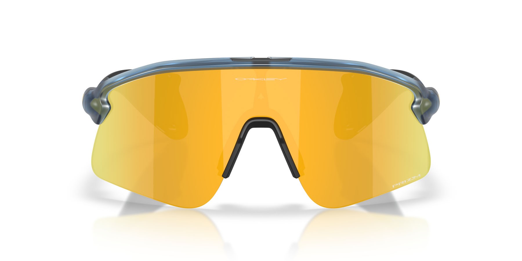 Sonnenbrillen Oakley Stunt Devil S OO 9518 (951805) farbe blu abisso trasparente opaco form rechteckig gläser prizm 24k