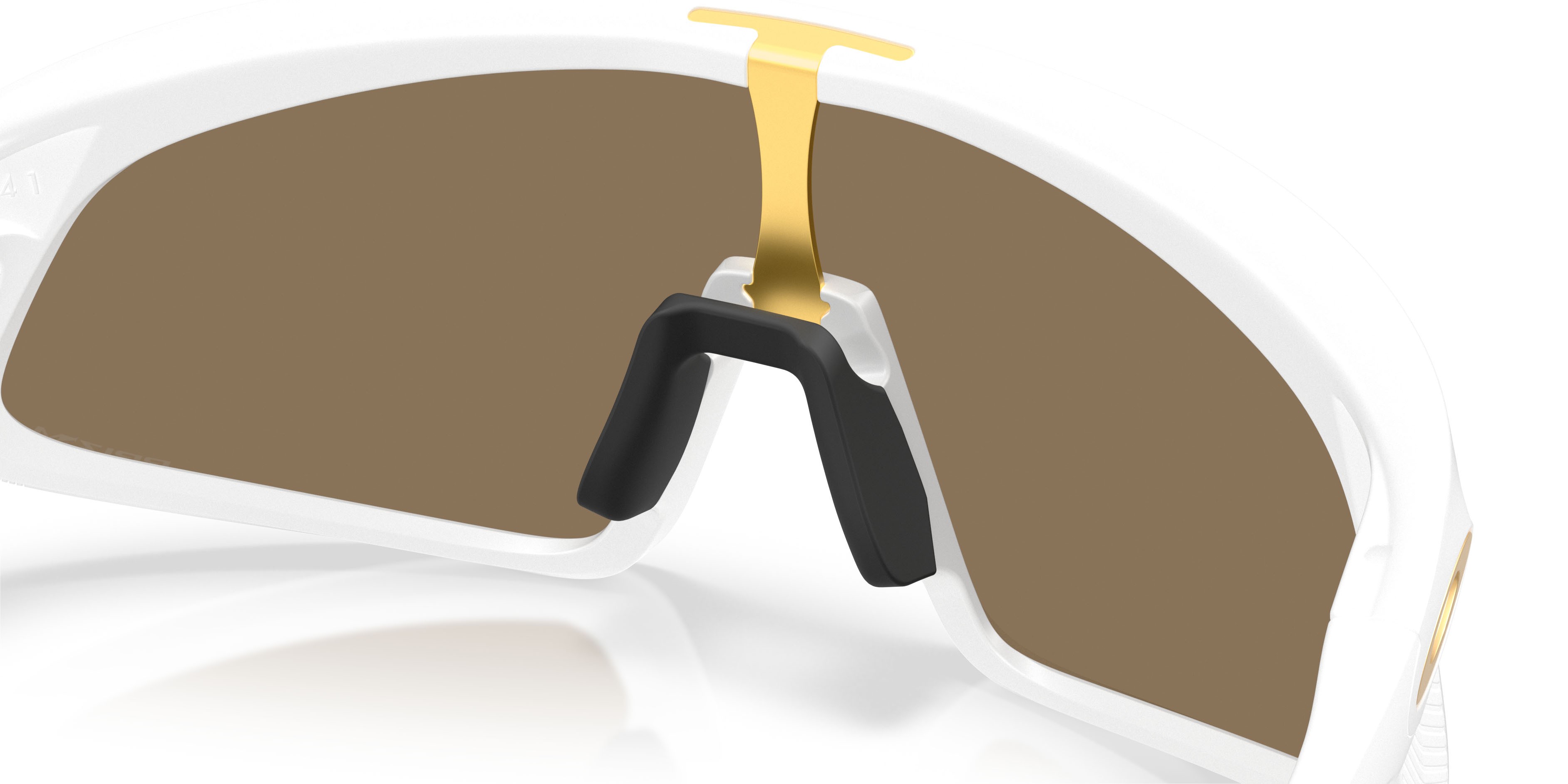 Sonnenbrillen Oakley Rslv 141 OO 9524D (952403) farbe bianco opaco form rechteckig gläser prizm 24k