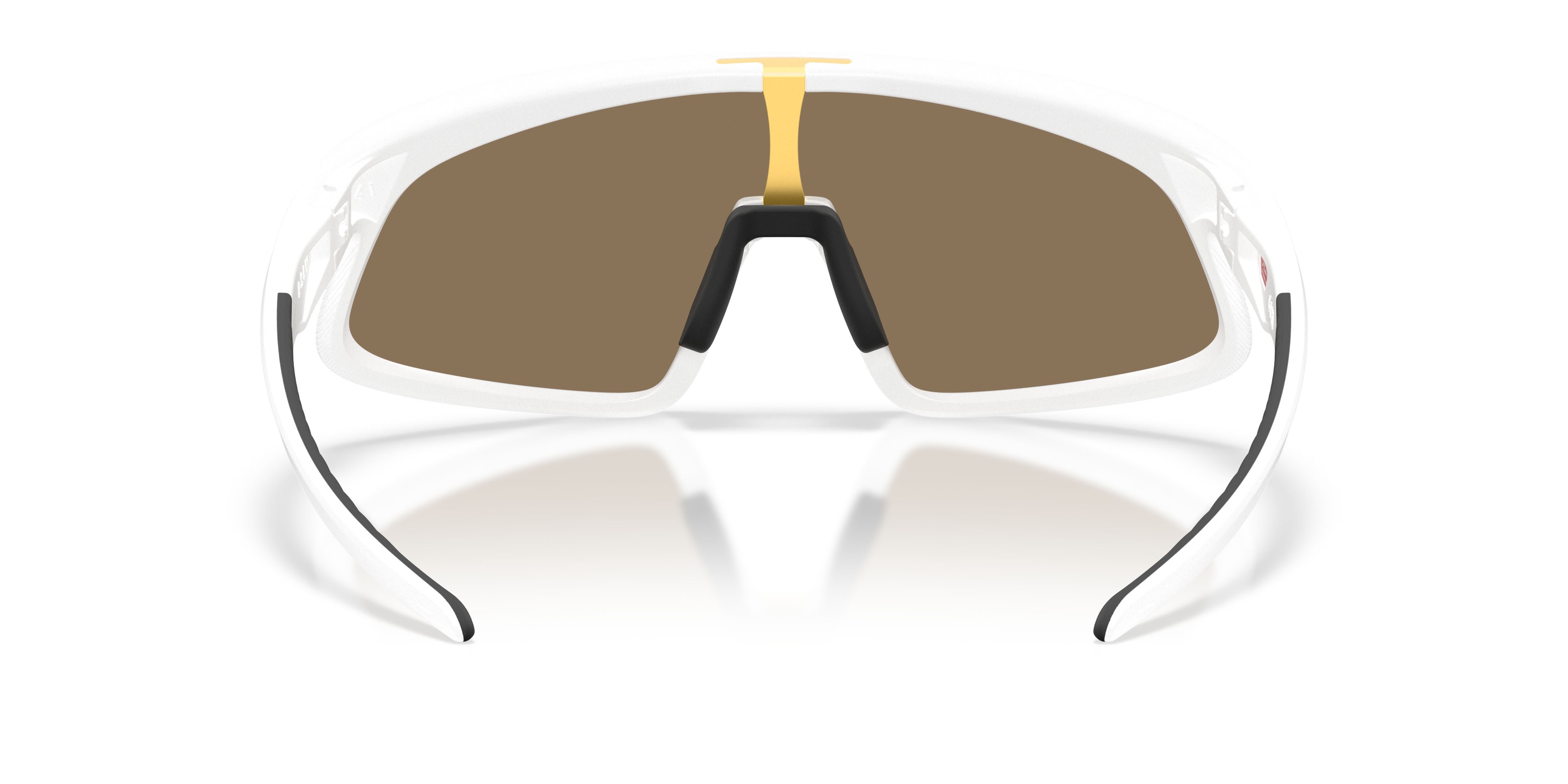 Sonnenbrillen Oakley Rslv 141 OO 9524D (952403) farbe bianco opaco form rechteckig gläser prizm 24k