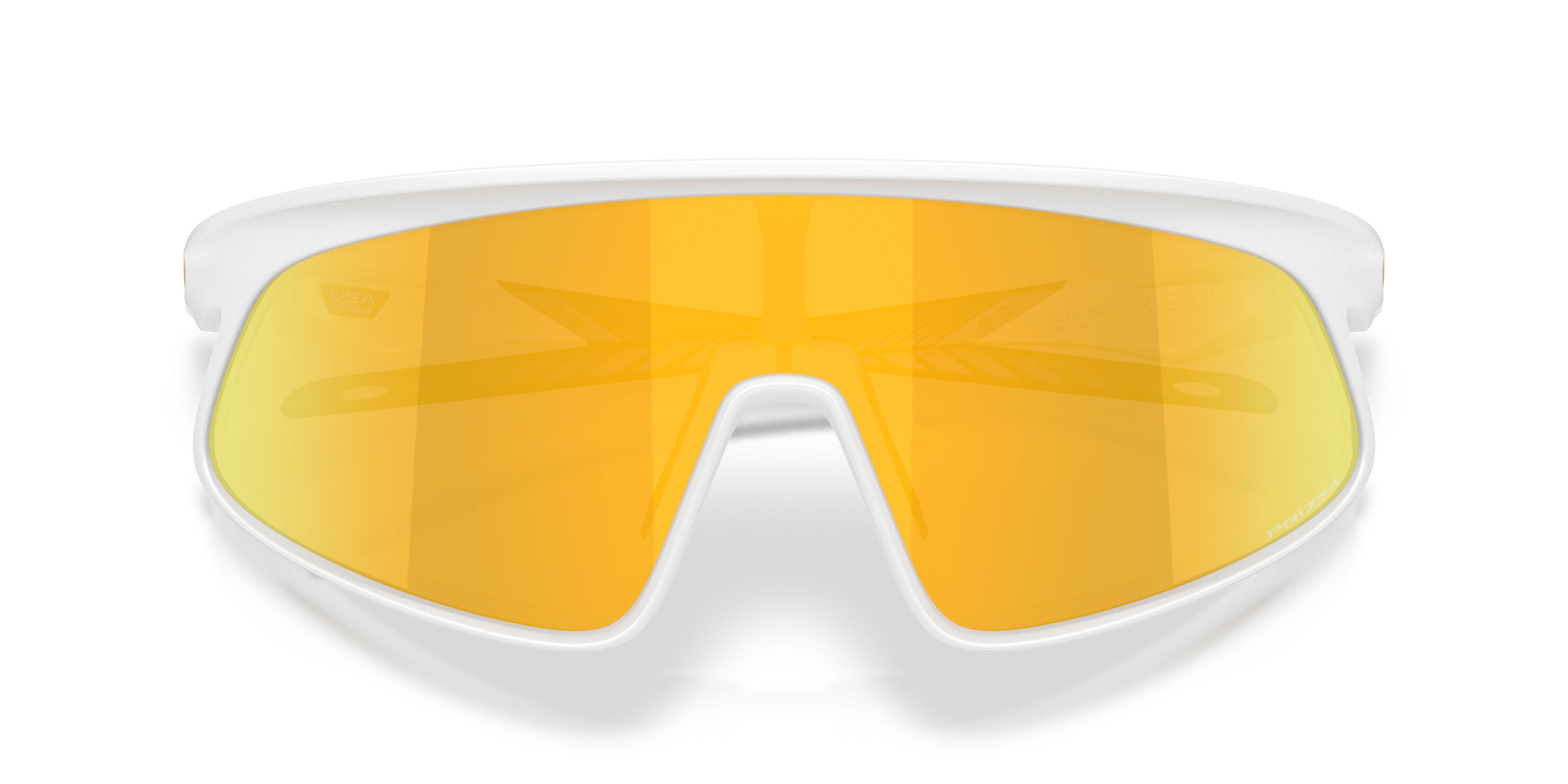 Sonnenbrillen Oakley Rslv 141 OO 9524D (952403) farbe bianco opaco form rechteckig gläser prizm 24k