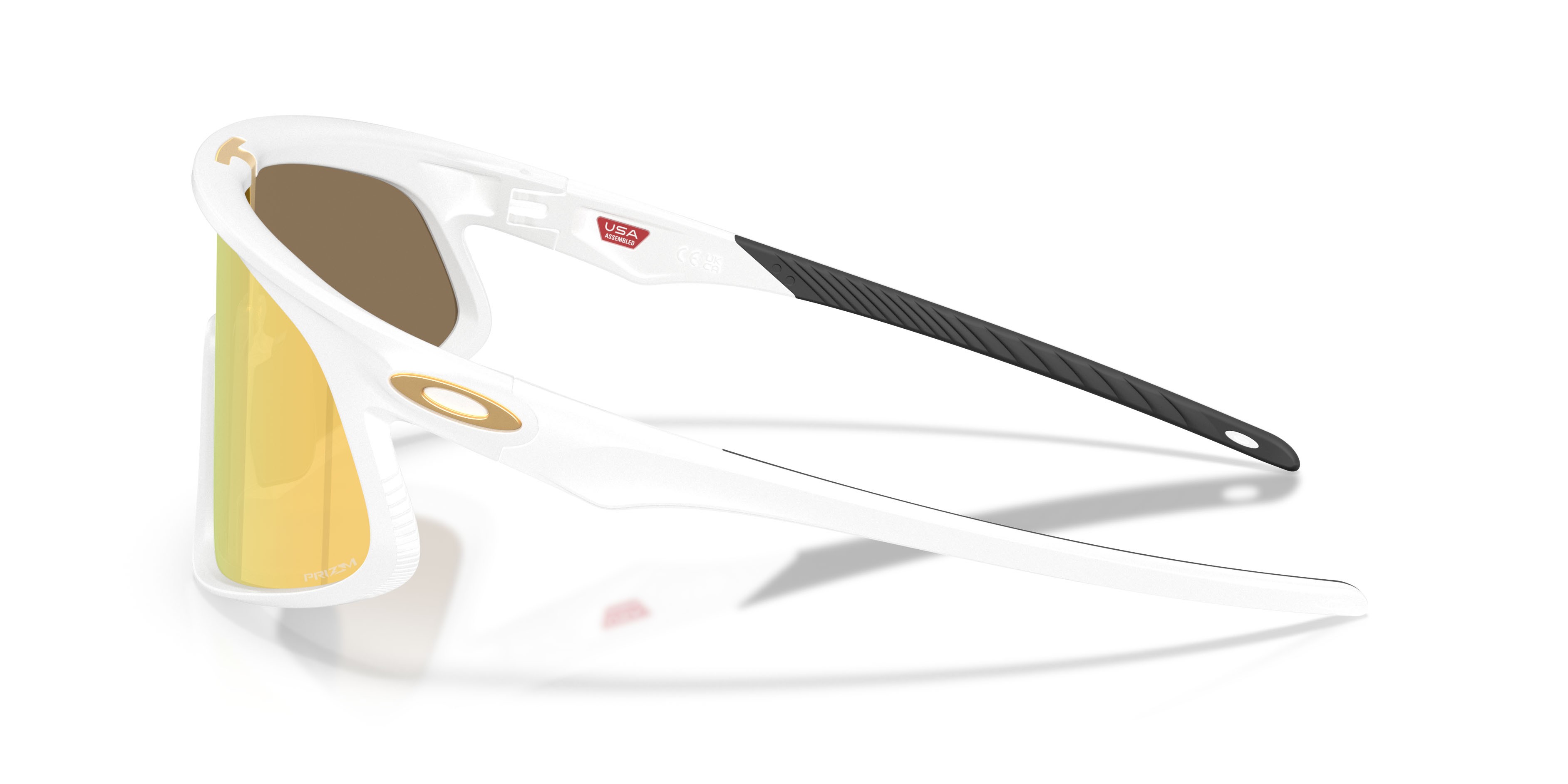 Sonnenbrillen Oakley Rslv 141 OO 9524D (952403) farbe bianco opaco form rechteckig gläser prizm 24k
