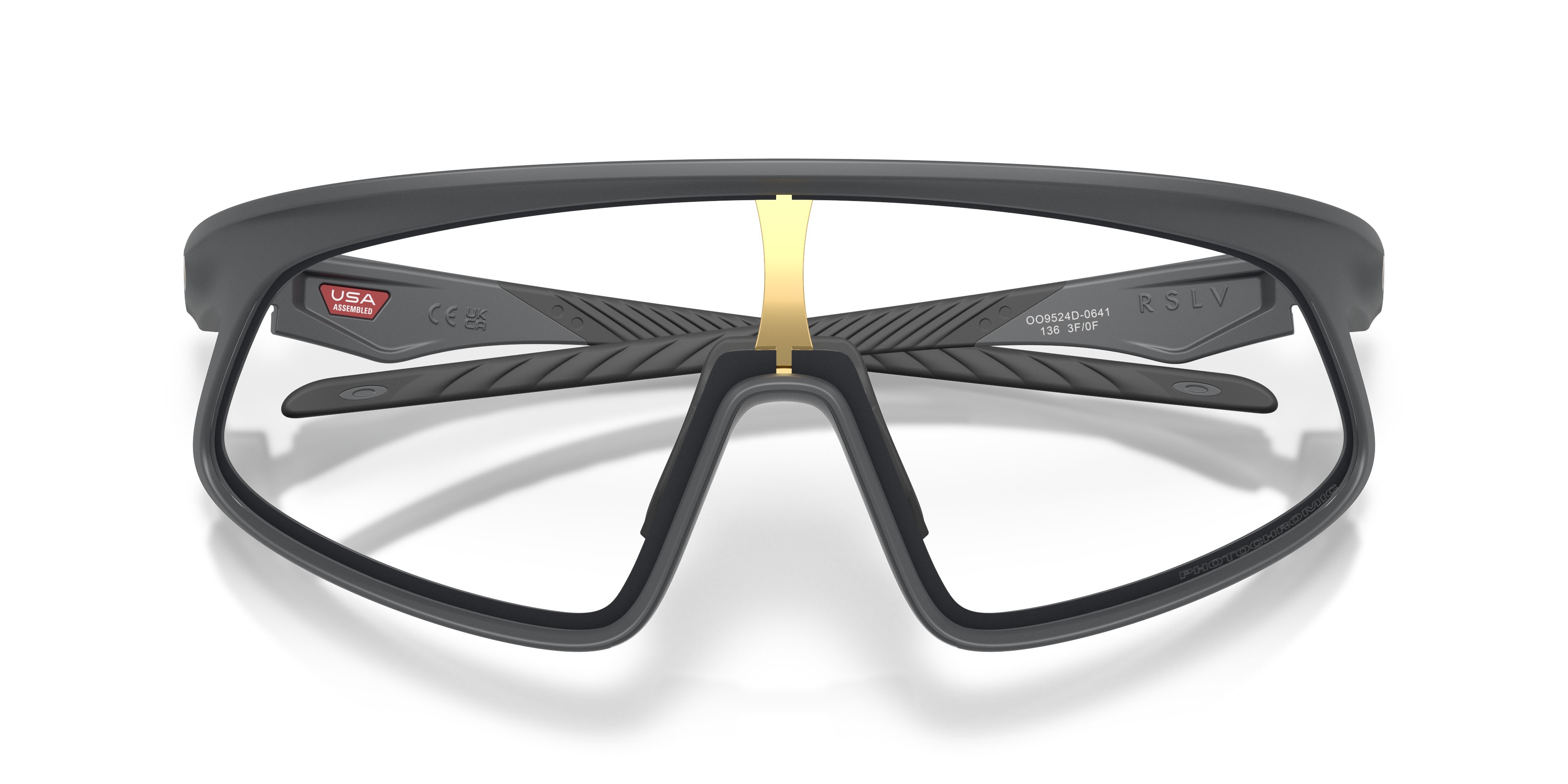 Sonnenbrillen Oakley Rslv 141 OO 9524D (952406) farbe carbonio opaco form rechteckig gläser clear to black iridium photochromic