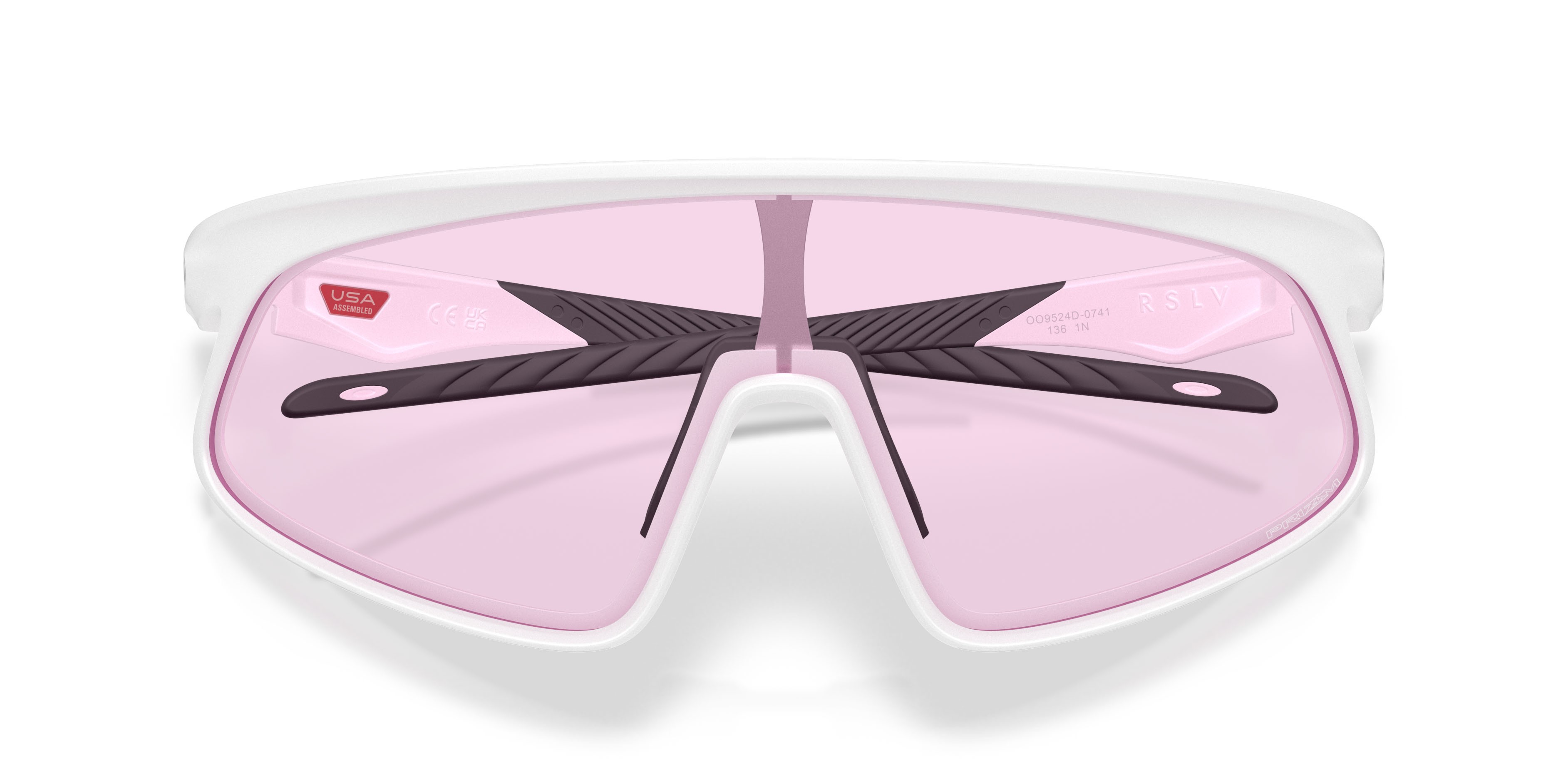 Sonnenbrillen Oakley Rslv 141 OO 9524D (952407) farbe bianco opaco form rechteckig gläser prizm low light