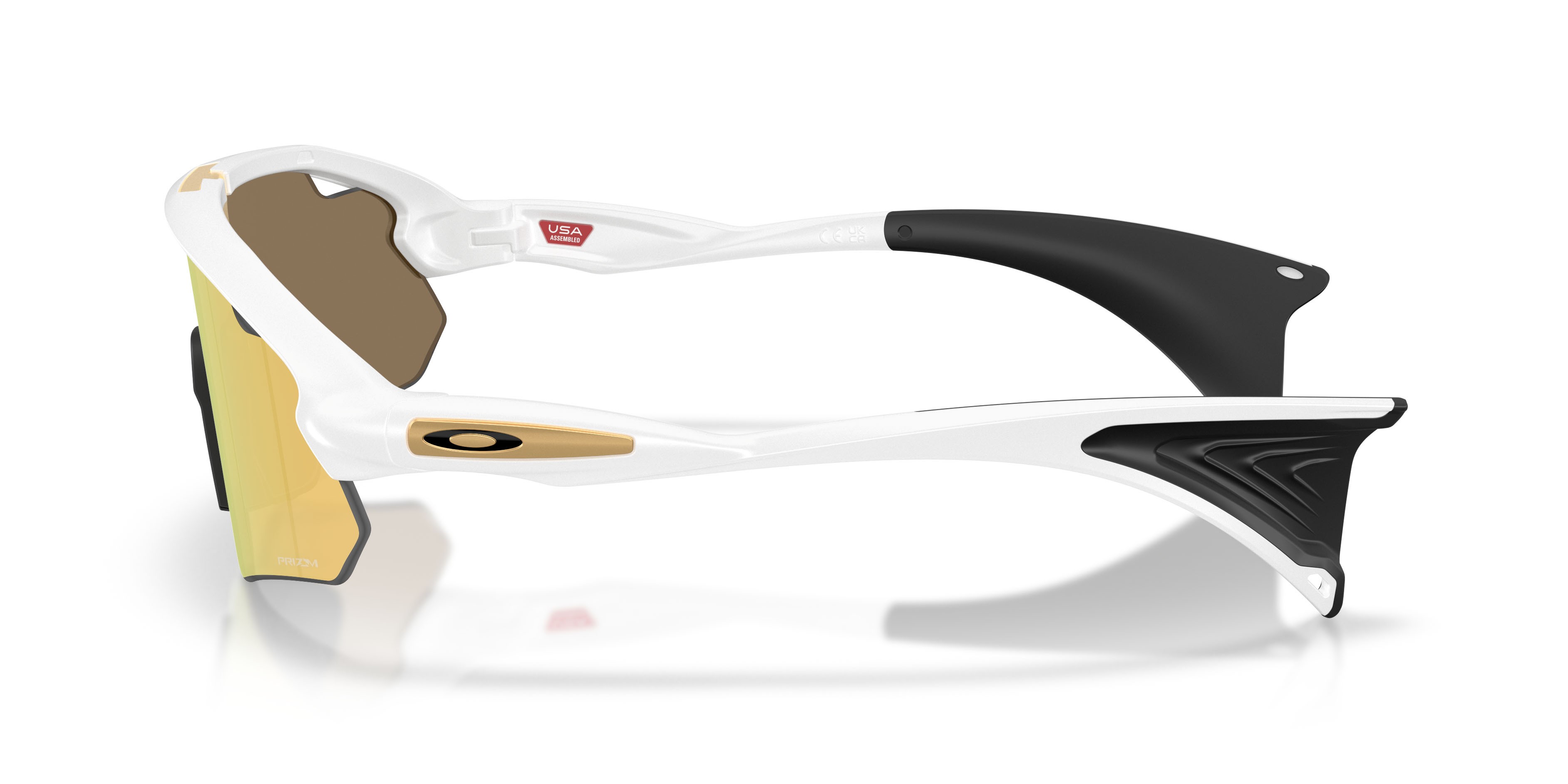 Sonnenbrillen Oakley Stunt Devil A OO 9525 (952508) farbe bianco opaco form rechteckig gläser prizm 24k