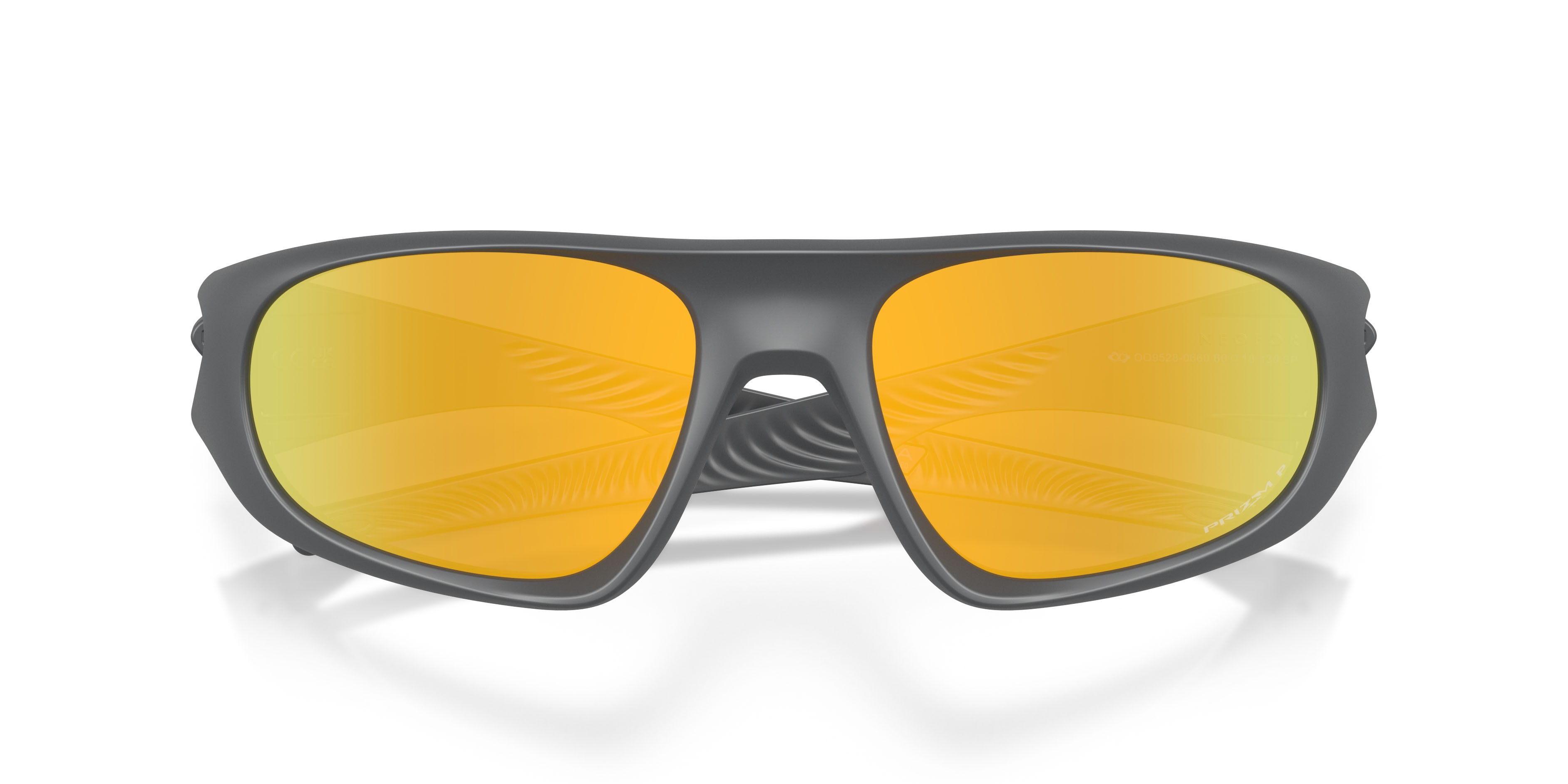 Sonnenbrillen Oakley Neoforma OO 9528 (952806) farbe carbonio opaco form oval gläser prizm 24k polarized