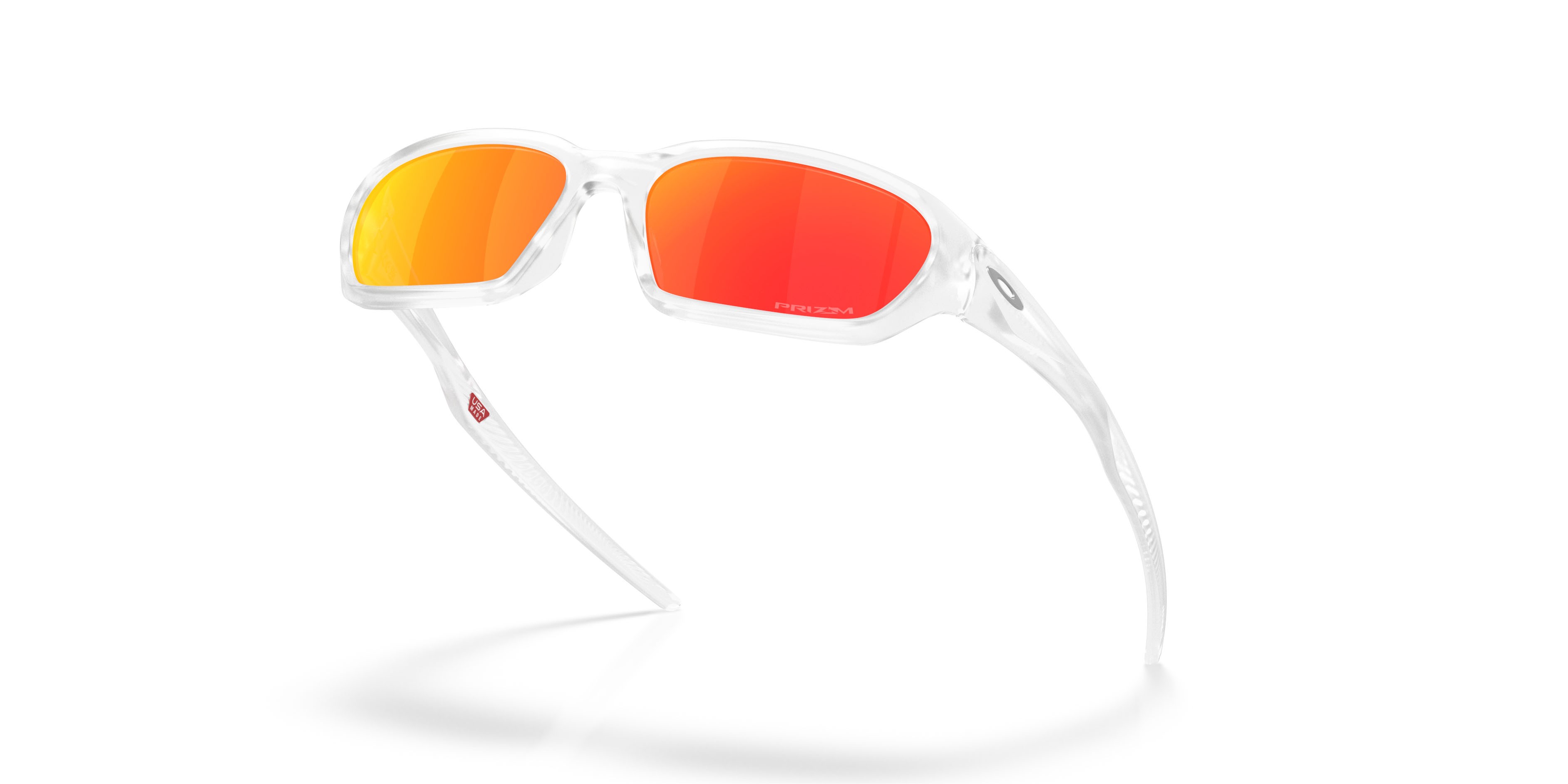 Sunglasses Oakley Terraforma OO 9530 (953003) color trasparente opaco shape rectangle lenses prizm ruby