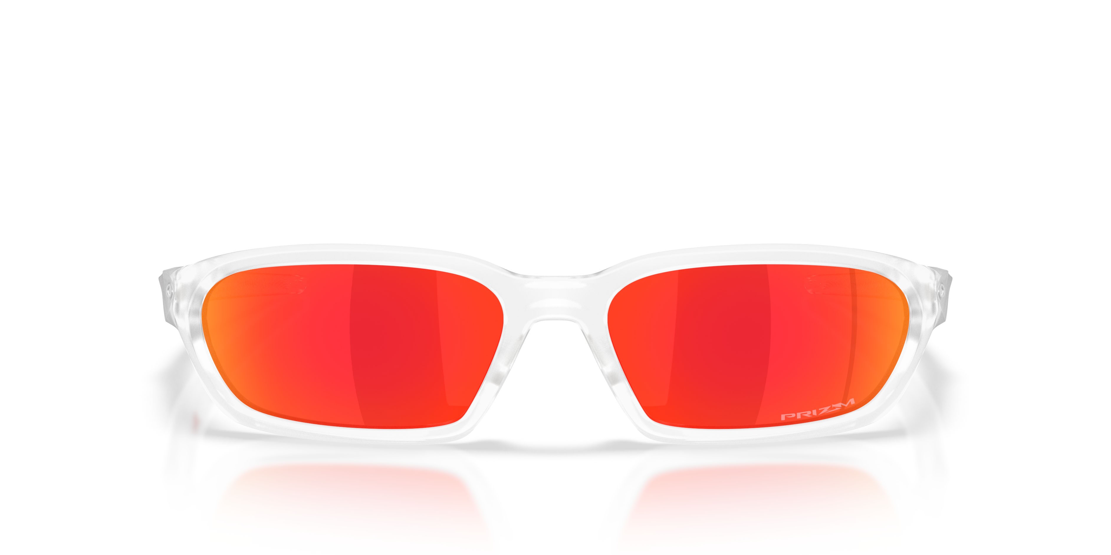 Sunglasses Oakley Terraforma OO 9530 (953003) color trasparente opaco shape rectangle lenses prizm ruby