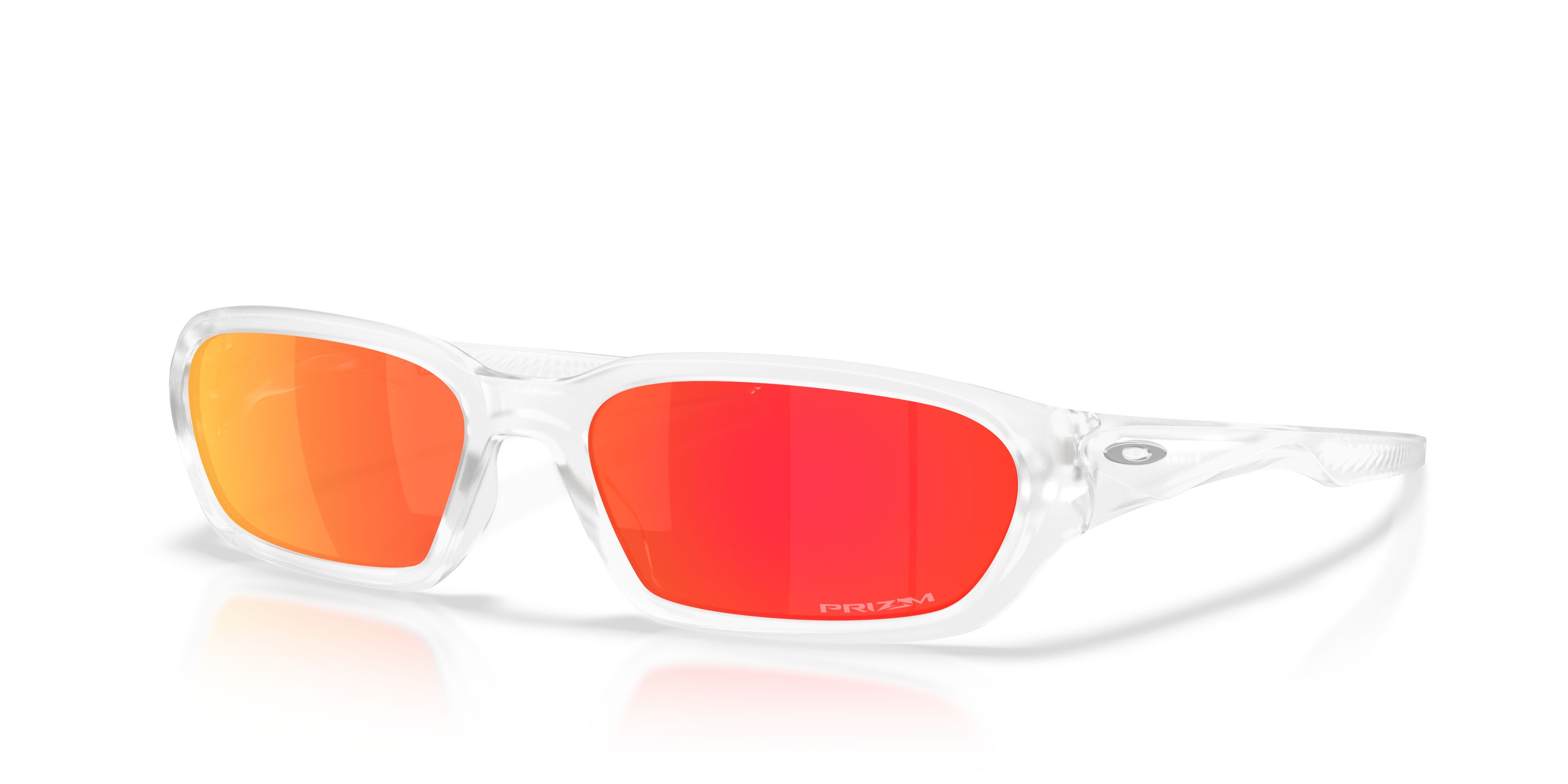 Sunglasses Oakley Terraforma OO 9530 (953003) color trasparente opaco shape rectangle lenses prizm ruby