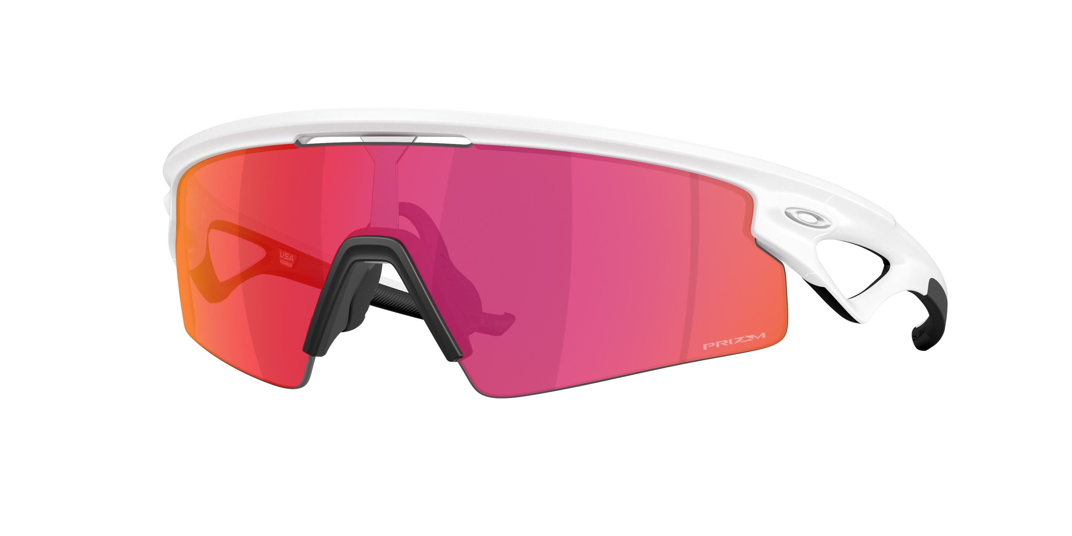 Sonnenbrillen Oakley Sphaera Strike OO 9531 (953108) farbe bianco opaco form rechteckig gläser prizm field