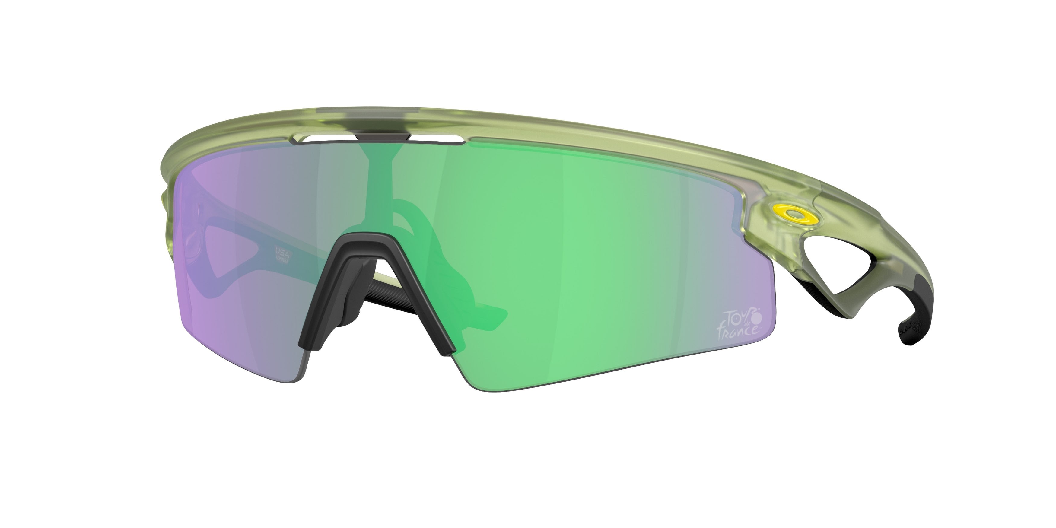Occhiali da sole Oakley Sphaera Strike OO 9531 (953109) colore matte fern forma rettangolare lenti prizm road jade