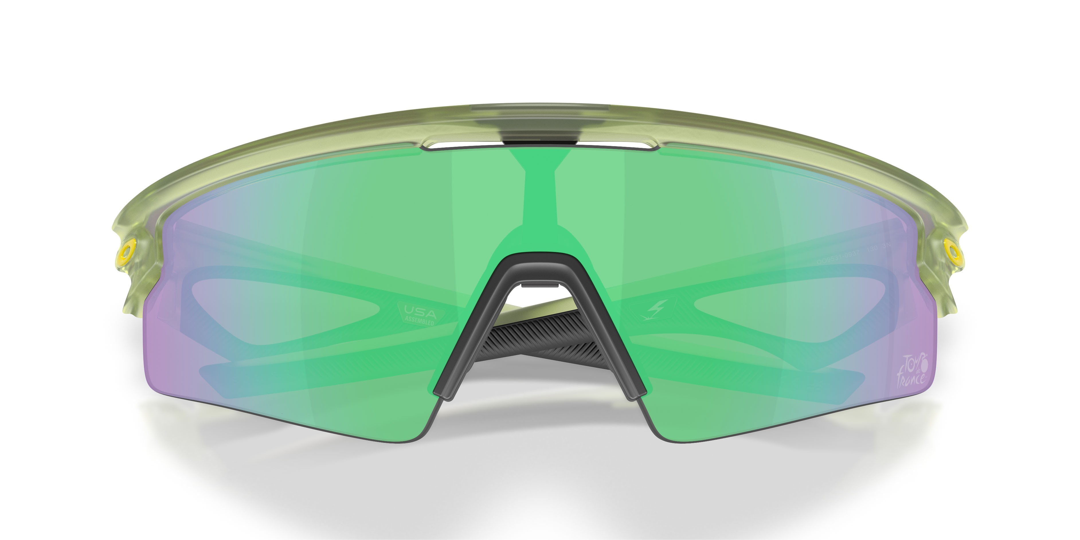 Occhiali da sole Oakley Sphaera Strike OO 9531 (953109) colore matte fern forma rettangolare lenti prizm road jade