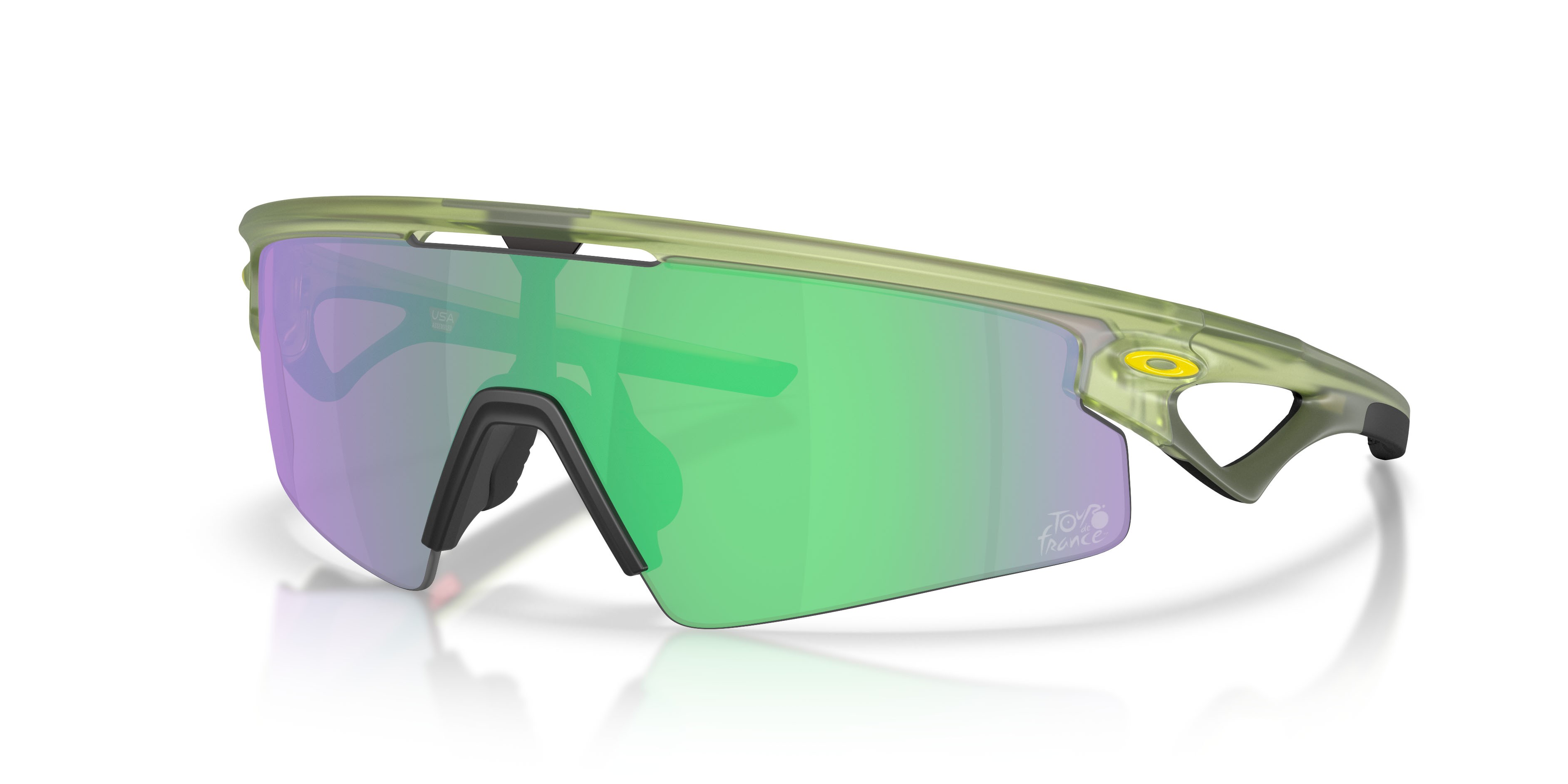 Occhiali da sole Oakley Sphaera Strike OO 9531 (953109) colore matte fern forma rettangolare lenti prizm road jade