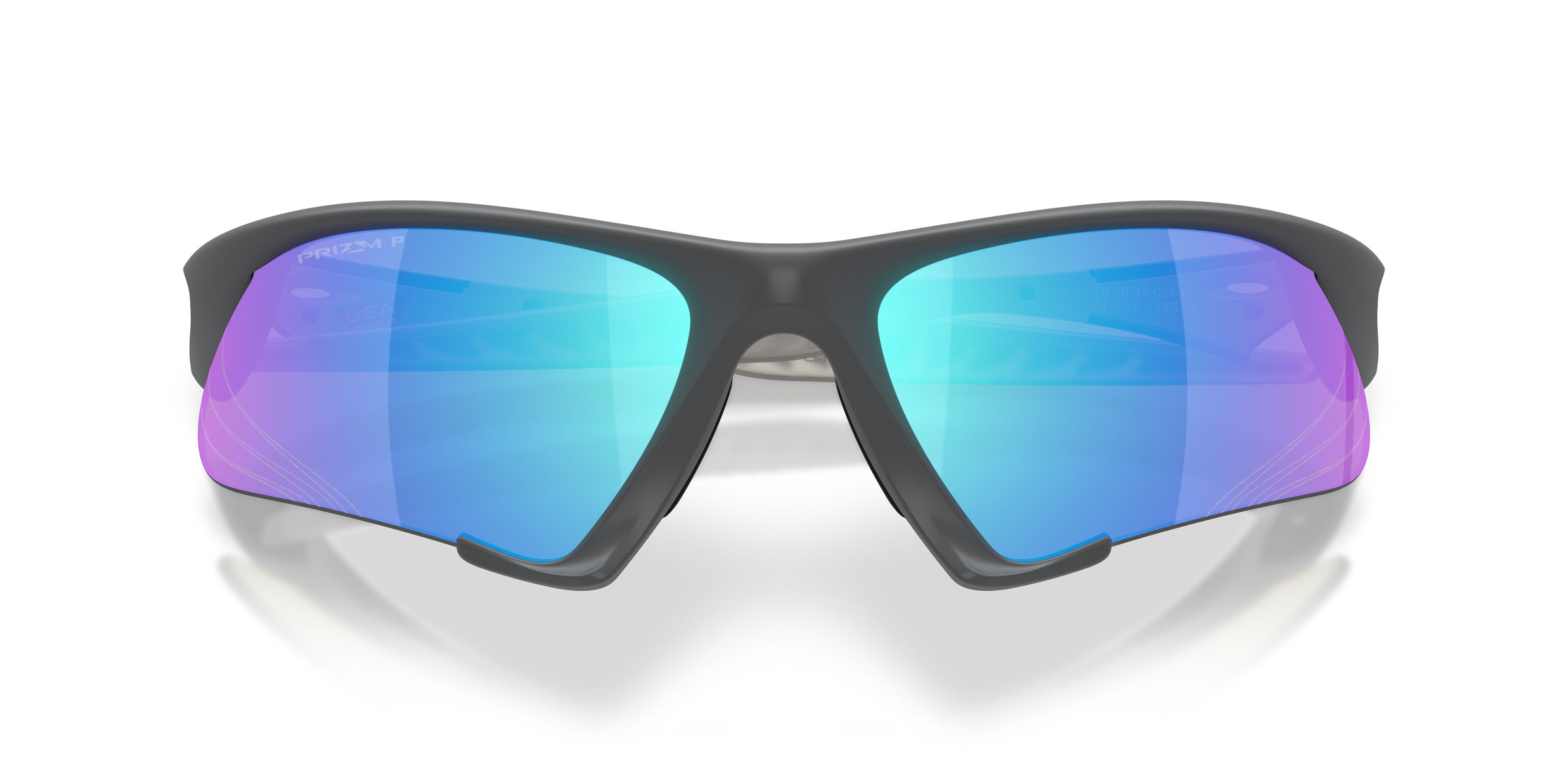 Sonnenbrillen Oakley Suture Jacket OO 9532 (953202) farbe carbonio opaco form unregelmäßig gläser prizm sapphire polarized