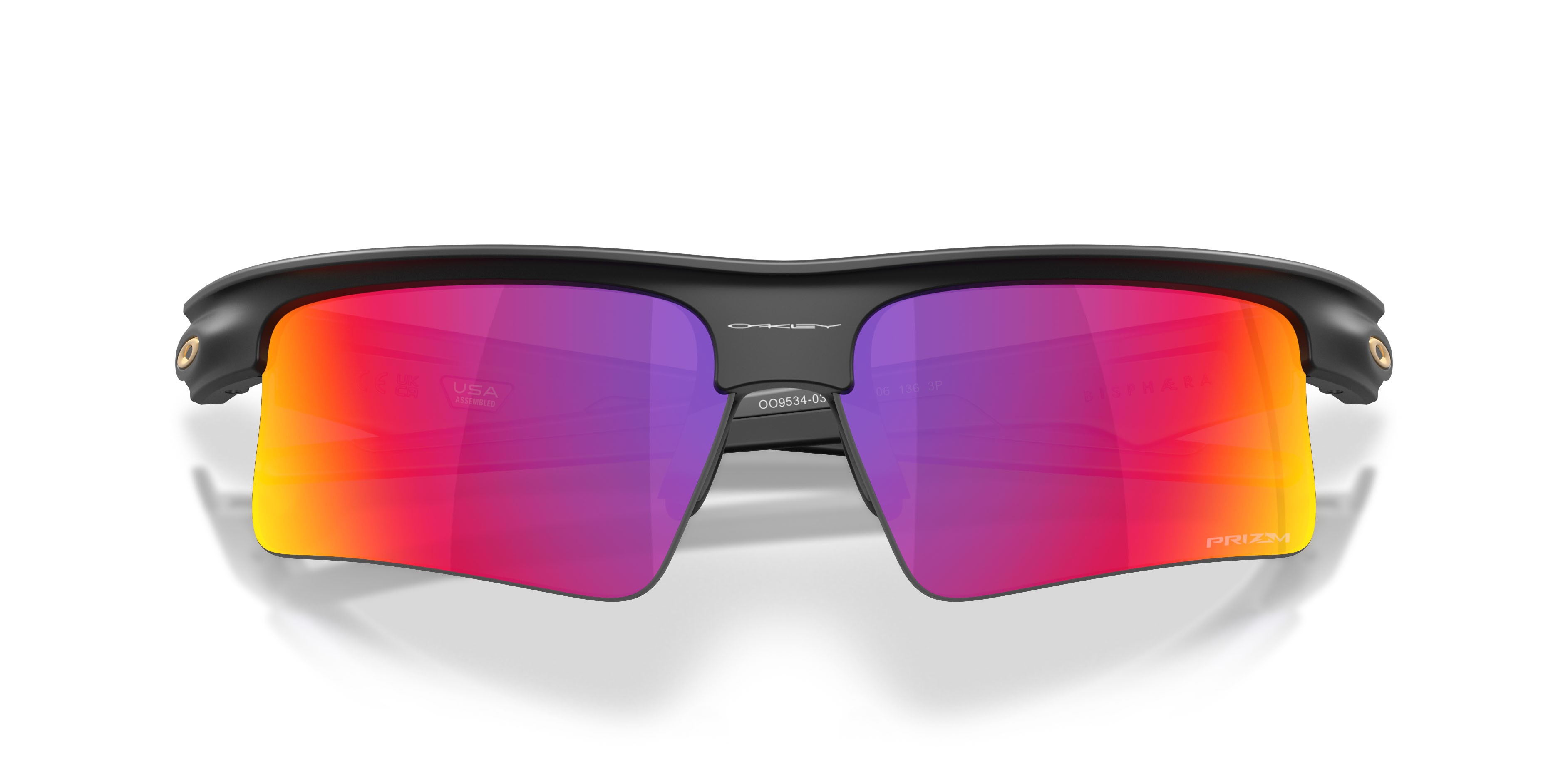 Sonnenbrillen Oakley Bisphaera Speed OO 9534 (953402) farbe nero opaco form rechteckig gläser prizm road