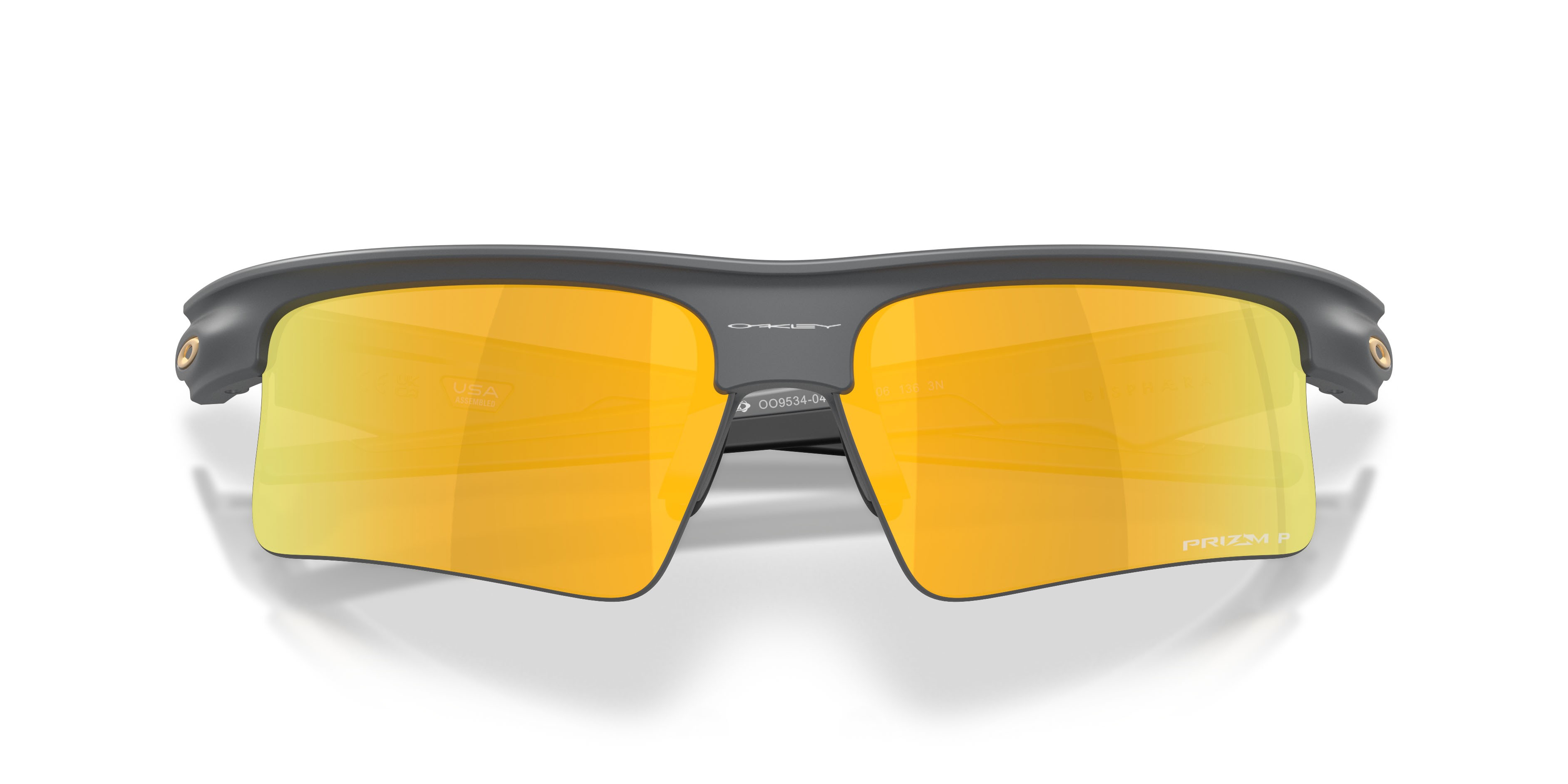 Sonnenbrillen Oakley Bisphaera Speed OO 9534 (953403) farbe carbonio opaco form rechteckig gläser prizm 24k polarized