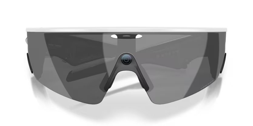 Occhiali da sole Oakley Meta AI Glasses Vanguard OW 8001 (800105) colore bianco forma rettangolare lenti prizm black