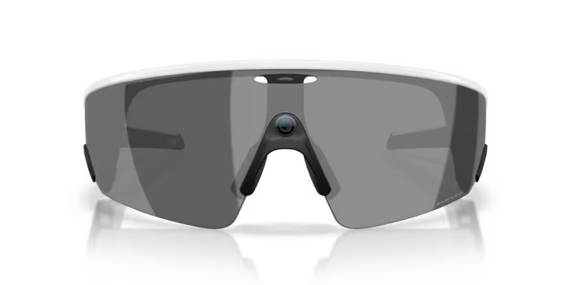 Occhiali da sole Oakley Meta AI Glasses Vanguard OW 8001 (800105) colore bianco forma rettangolare lenti prizm black