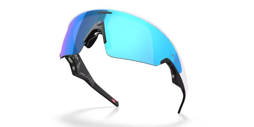 Occhiali da sole Oakley Meta AI Glasses Vanguard OW 8001 (800106) colore bianco forma rettangolare lenti prizm sapphire