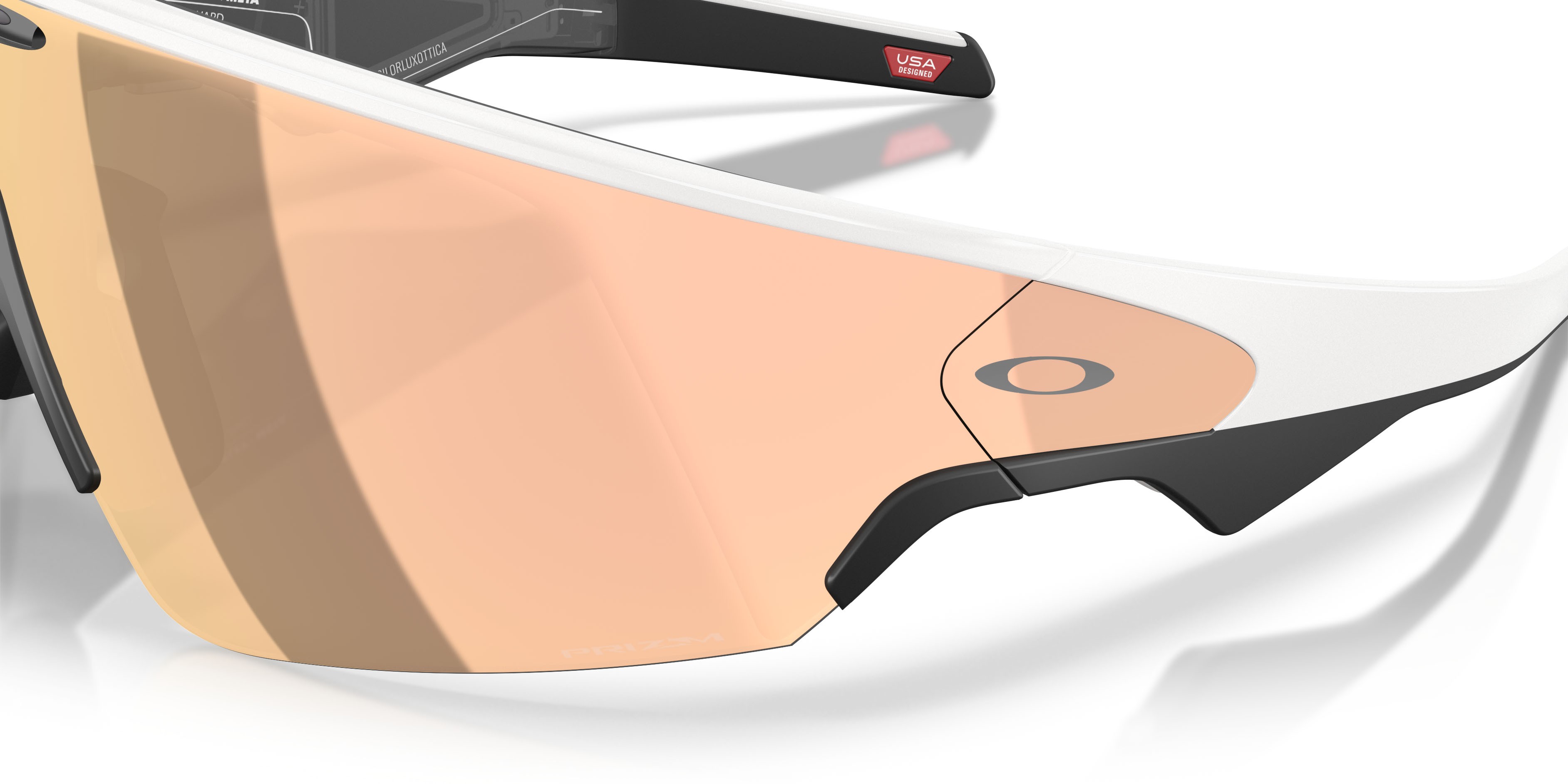 Sunglasses Oakley Meta AI Glasses Vanguard OW 8001 (800108) color bianco shape rectangle lenses prizm rose gold