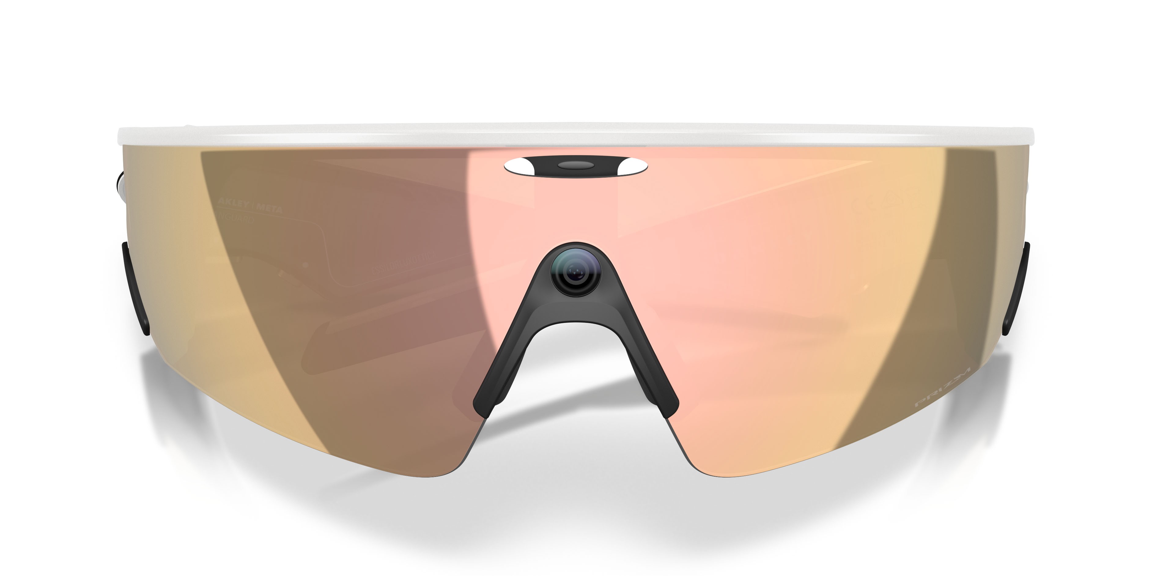 Sunglasses Oakley Meta AI Glasses Vanguard OW 8001 (800108) color bianco shape rectangle lenses prizm rose gold