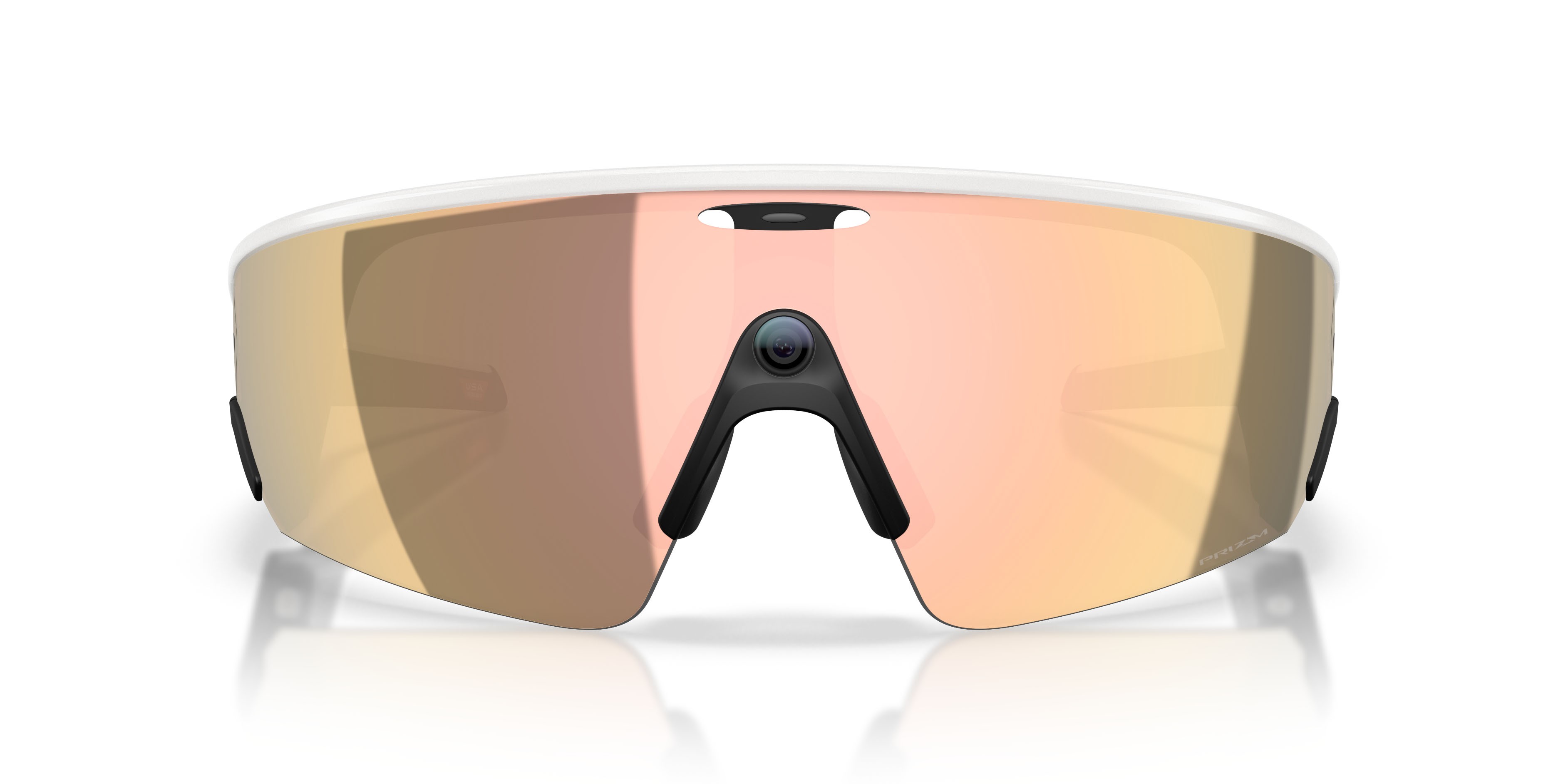 Sunglasses Oakley Meta AI Glasses Vanguard OW 8001 (800108) color bianco shape rectangle lenses prizm rose gold