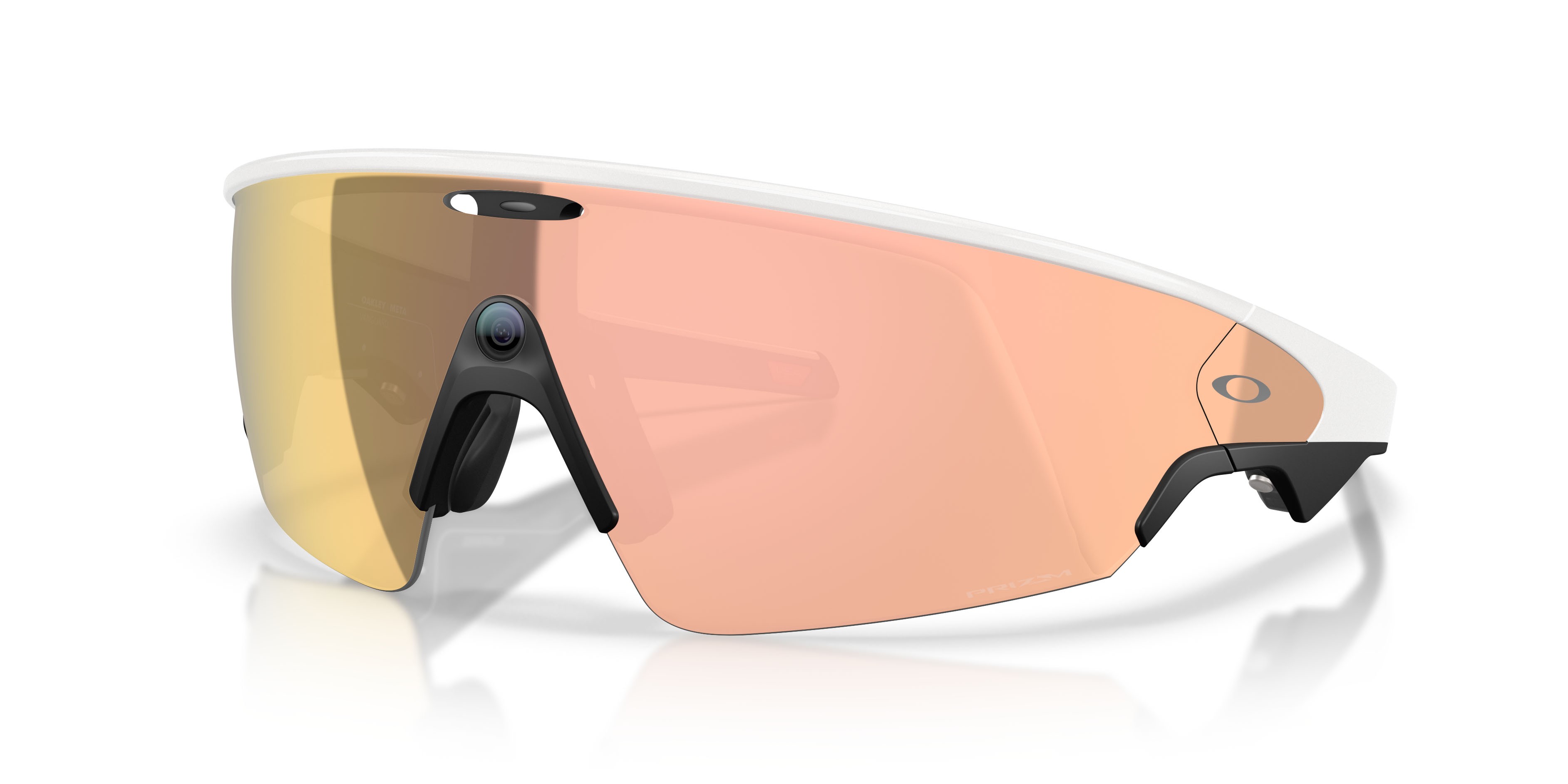 Sunglasses Oakley Meta AI Glasses Vanguard OW 8001 (800108) color bianco shape rectangle lenses prizm rose gold