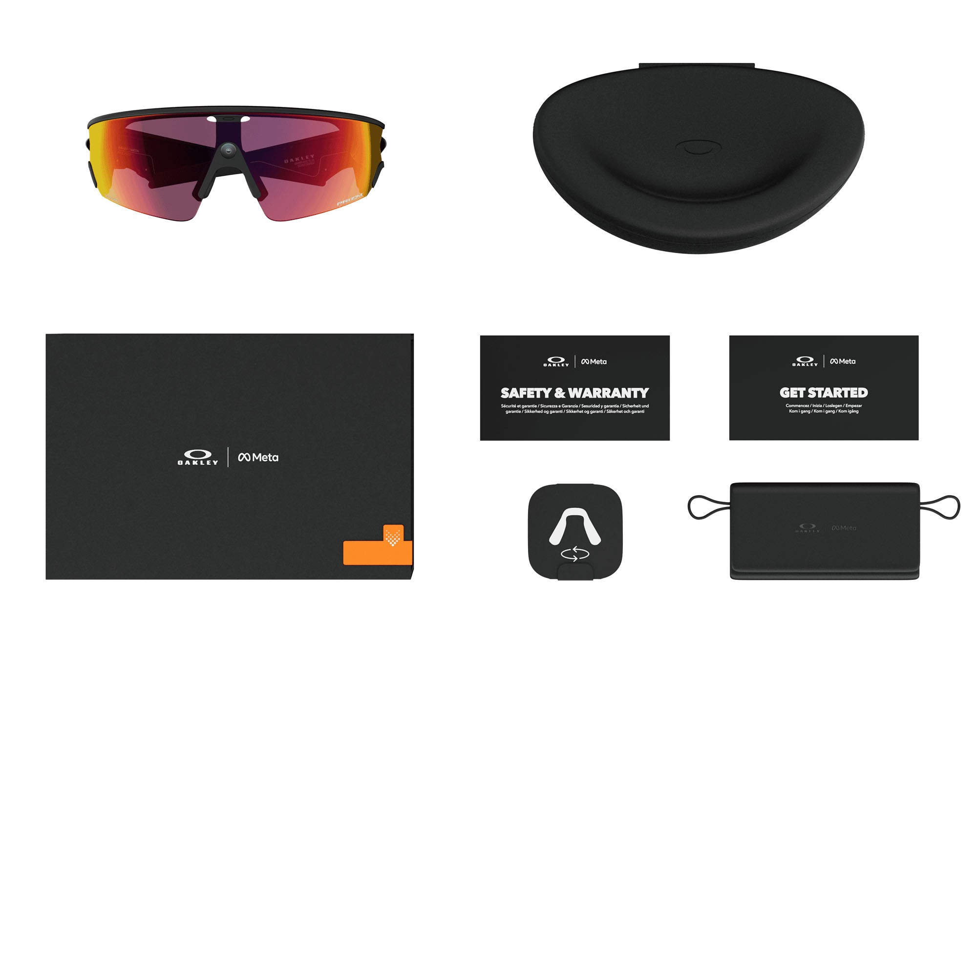 Sunglasses Oakley Meta AI Glasses Vanguard OW 8001 (800109) color nero shape rectangle lenses prizm transitions ember