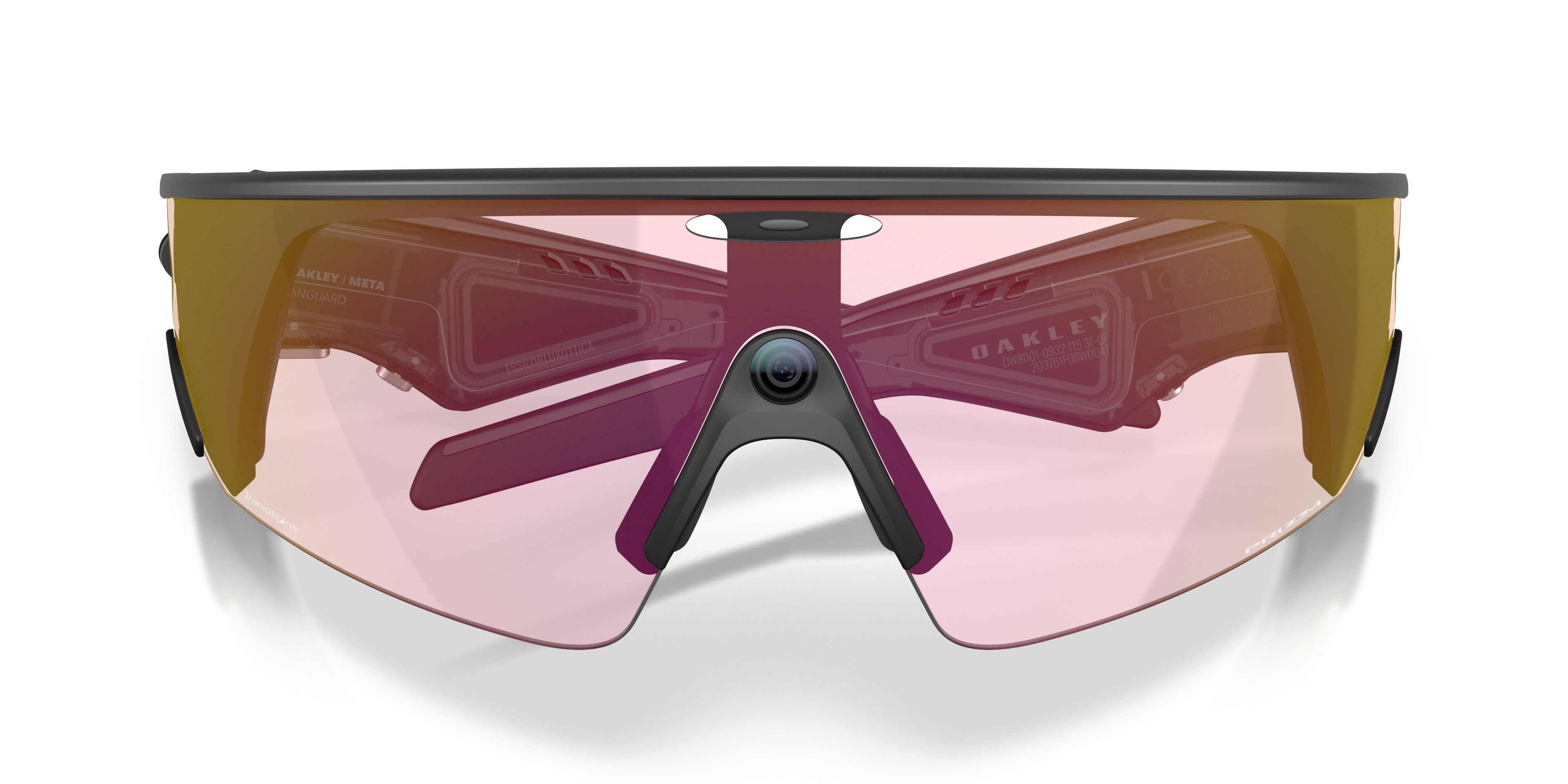 Sunglasses Oakley Meta AI Glasses Vanguard OW 8001 (800109) color nero shape rectangle lenses prizm transitions ember