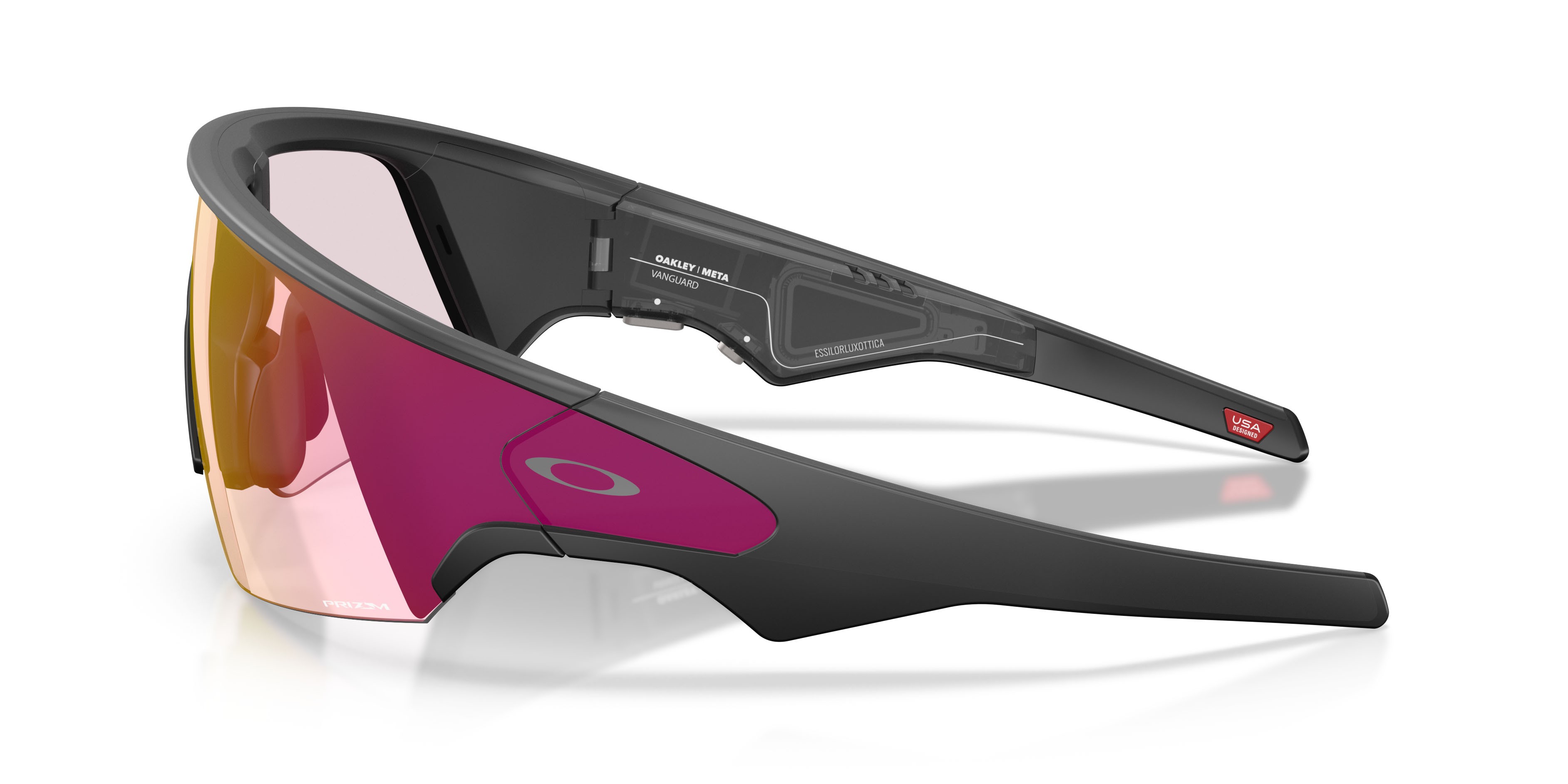 Sunglasses Oakley Meta AI Glasses Vanguard OW 8001 (800109) color nero shape rectangle lenses prizm transitions ember