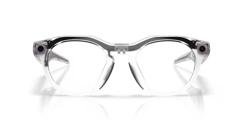 Occhiali da sole Oakley Meta AI Glasses HSTN OW 8002 (800205) colore trasparente forma rotondo lenti transitions grey