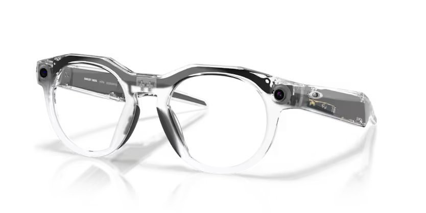 Occhiali da sole Oakley Meta AI Glasses HSTN OW 8002 (800205) colore trasparente forma rotondo lenti transitions grey