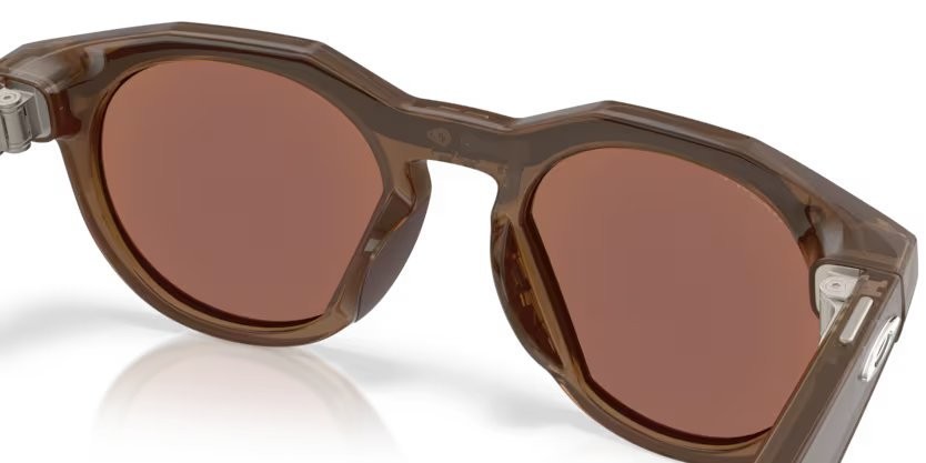 Occhiali da sole Oakley Meta AI Glasses HSTN OW 8002 (800206) colore marrone fumo forma rotondo lenti prizm deep water polarized