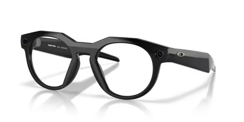 Occhiali da sole Oakley Meta AI Glasses HSTN OW 8002 (800207) colore nero forma rotondo lenti trasparente