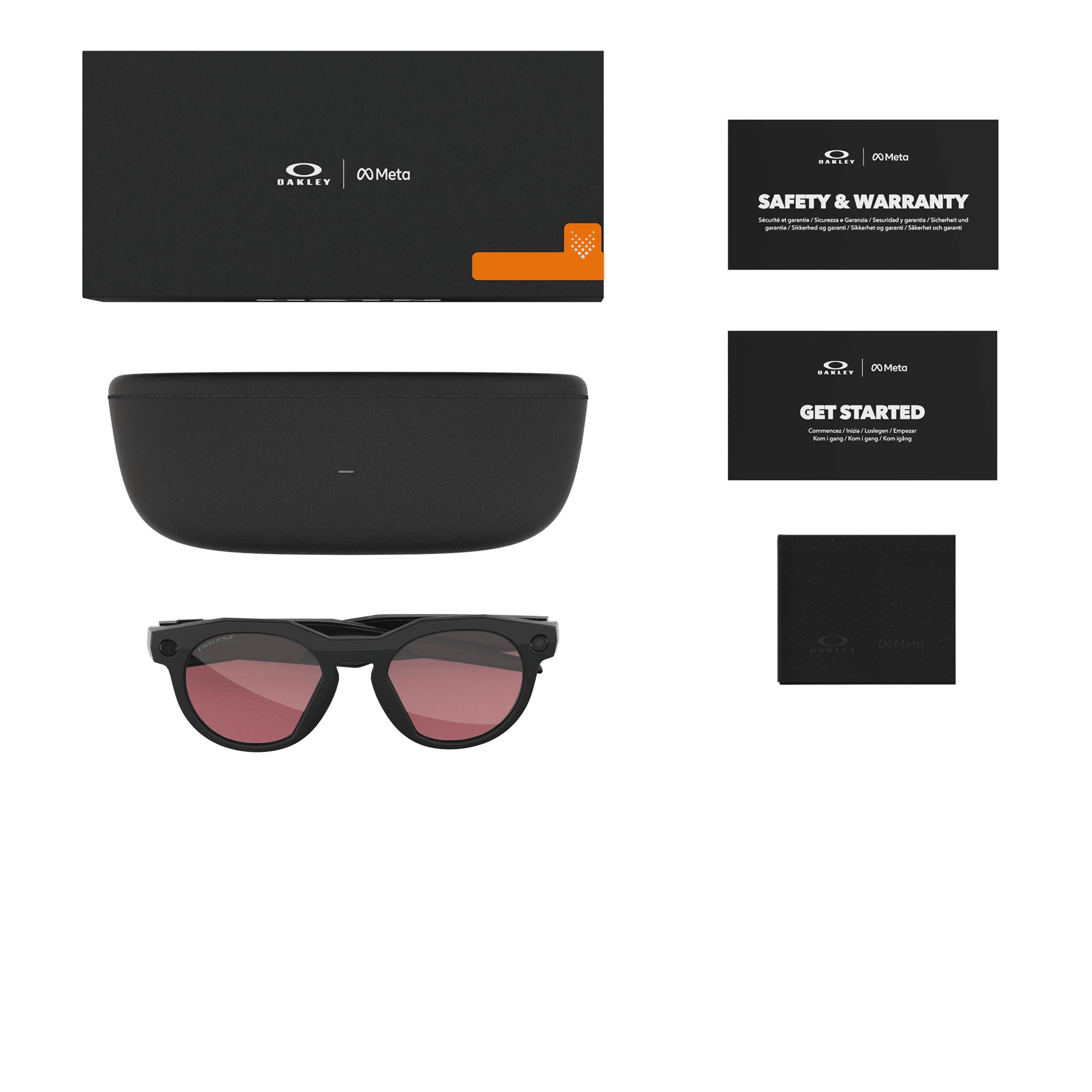 Sunglasses Oakley Meta AI Glasses Hstn OW 8002 (800209) color nero shape round lenses prizm dark golf