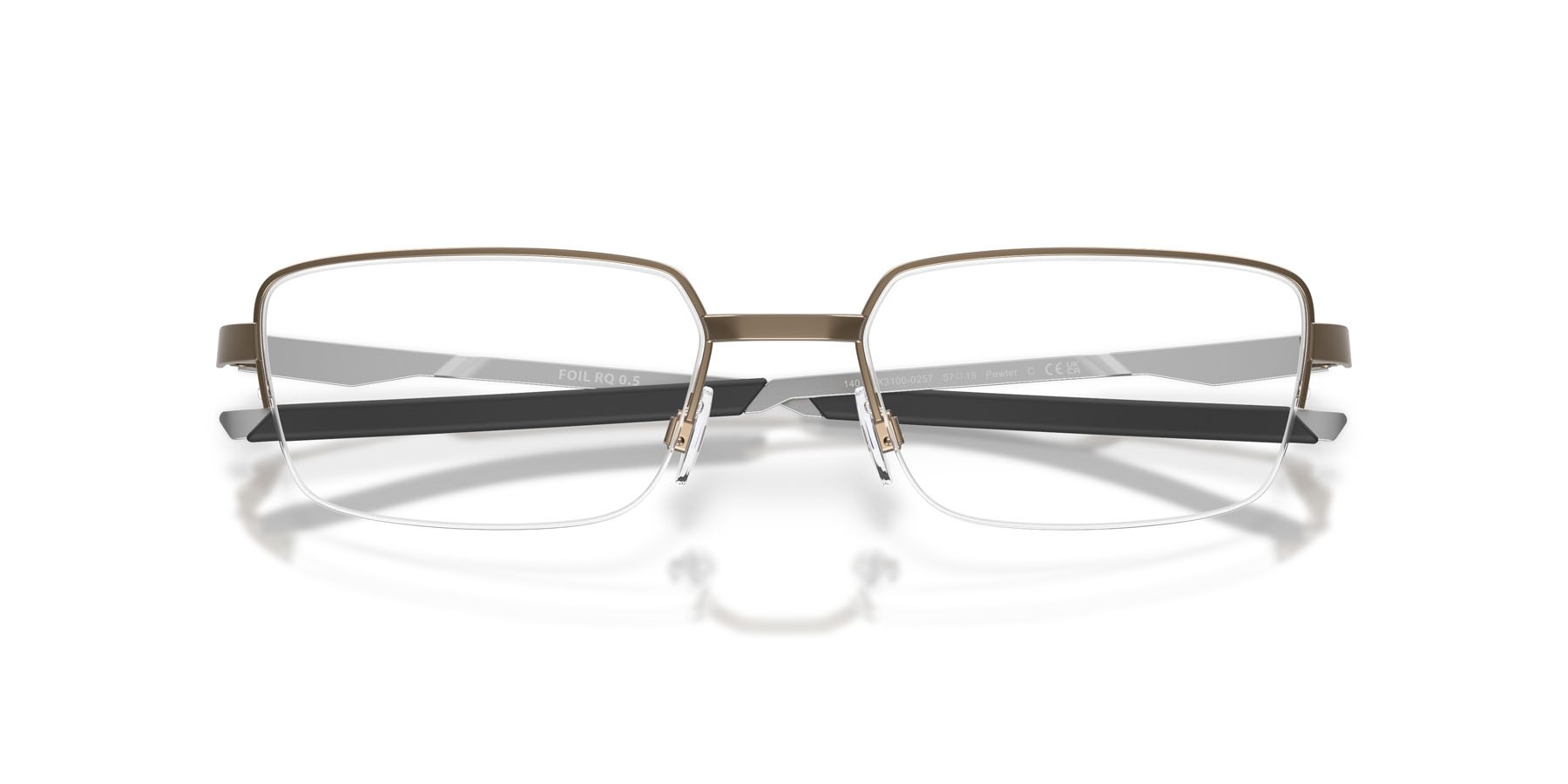 Occhiali da vista Oakley Foil Rq 0.5 OX 3100 (310002) colore peltro forma rettangolare lenti lente demo
