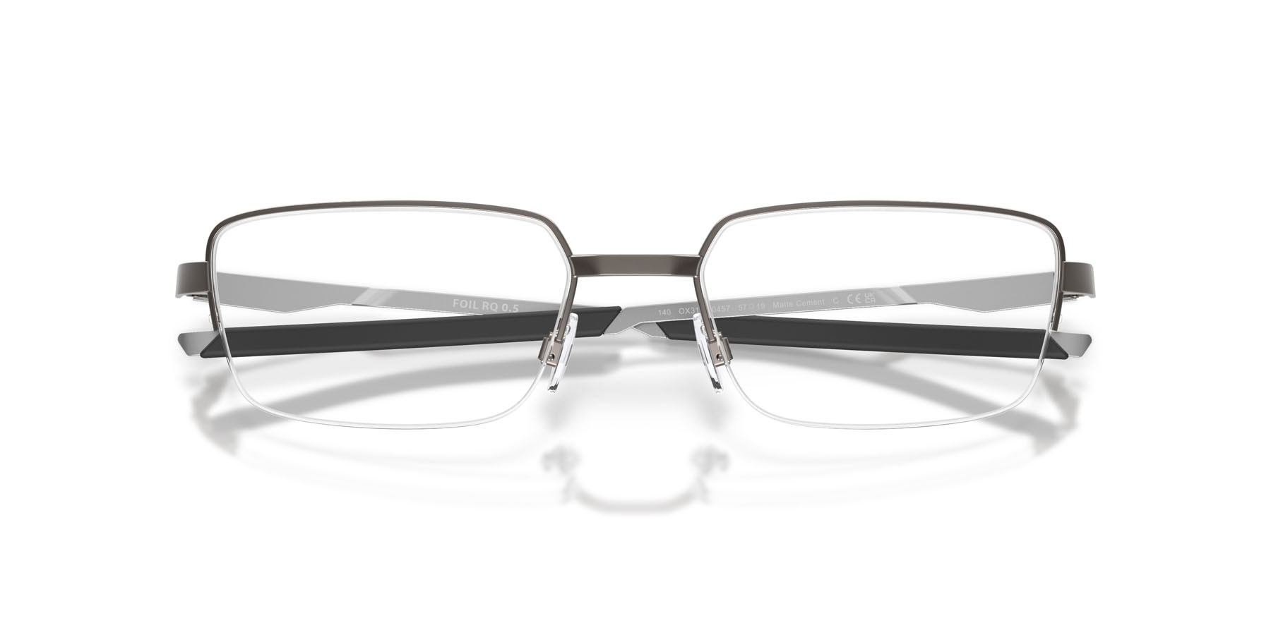 Occhiali da vista Oakley Foil Rq 0.5 OX 3100 (310004) colore cemento opaco forma rettangolare lenti lente demo