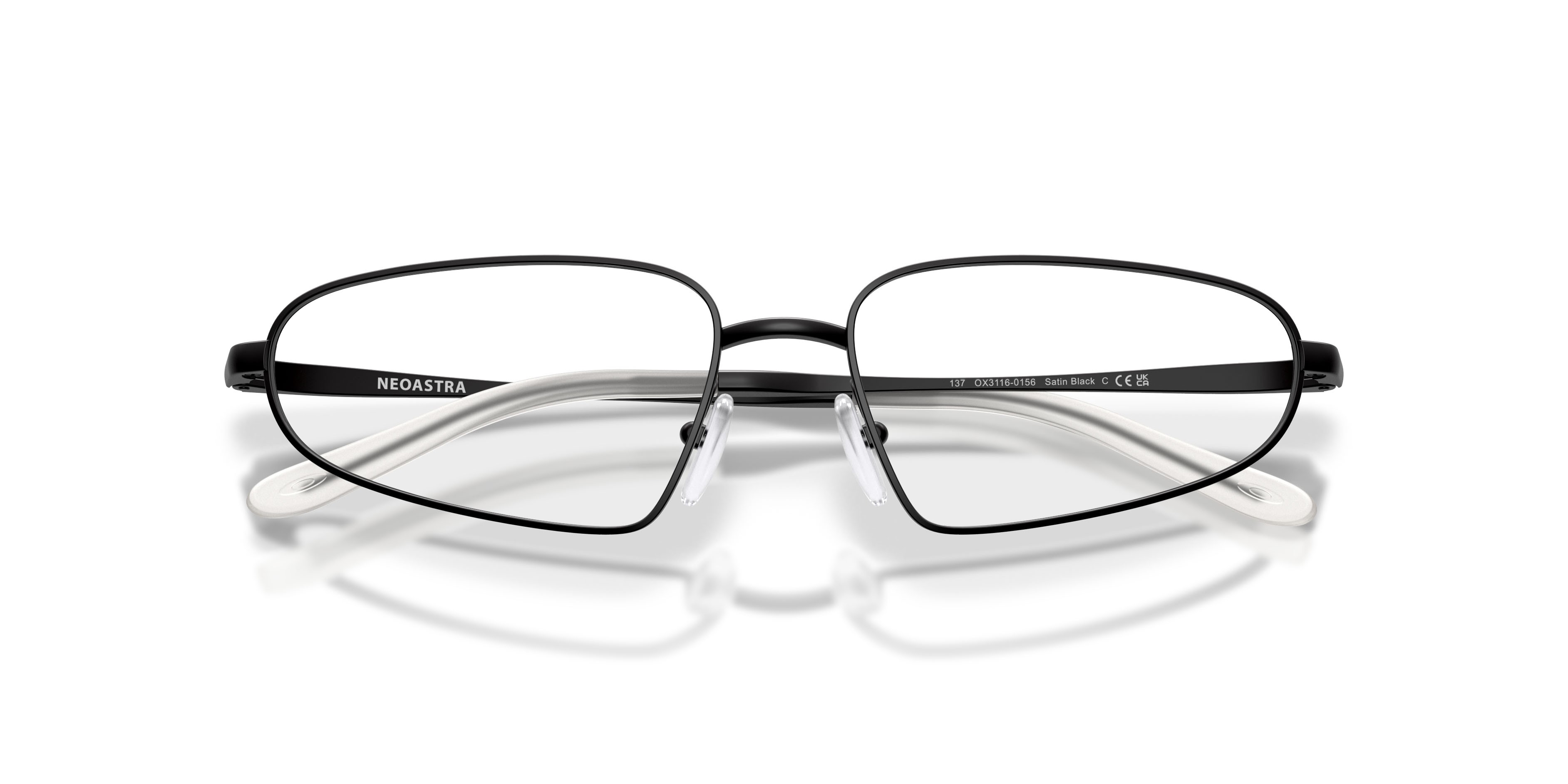 Occhiali da vista Oakley Neoastra OX 3116 (311601) colore nero satinato forma rettangolare lenti lente demo