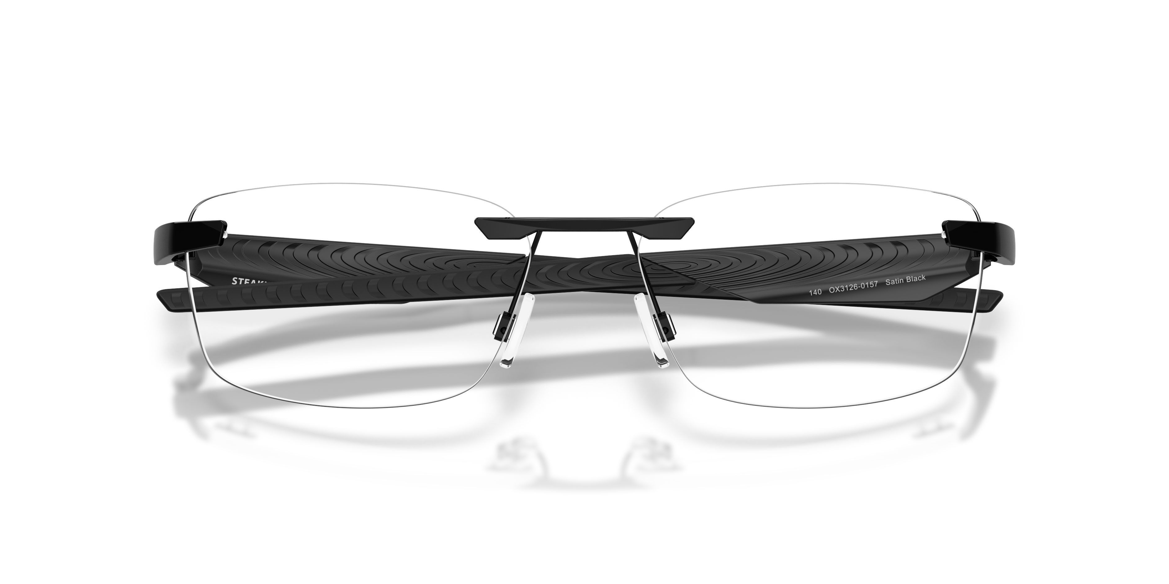 Occhiali da vista Oakley Steakhouse 1.0 OX 3126 (312601) colore nero satinato forma rettangolare lenti lente demo