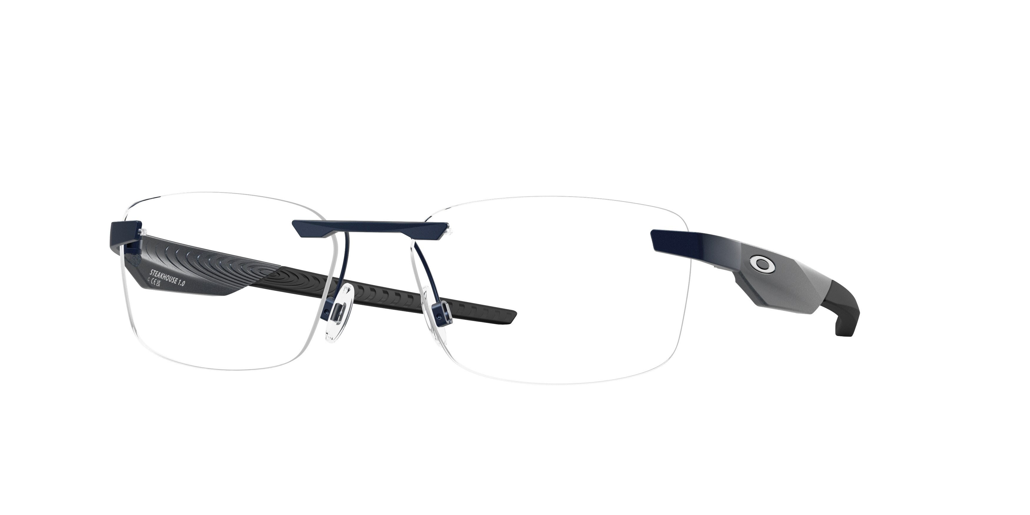 Occhiali da vista Oakley Steakhouse 1.0 OX 3126 (312603) colore midnight opaco forma rettangolare lenti lente demo