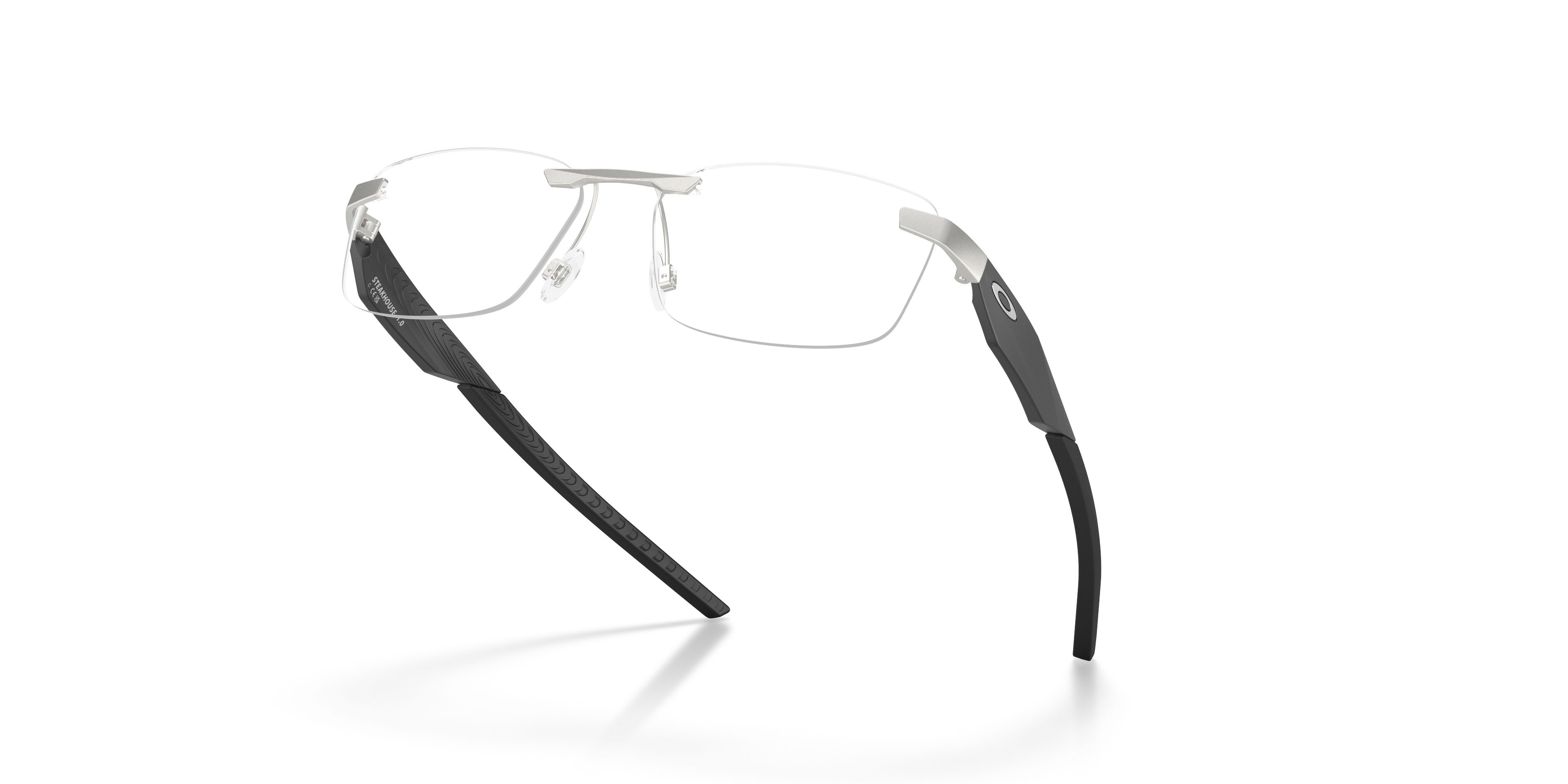 Occhiali da vista Oakley Steakhouse 1.0 OX 3126 (312604) colore cromo satinato forma rettangolare lenti lente demo