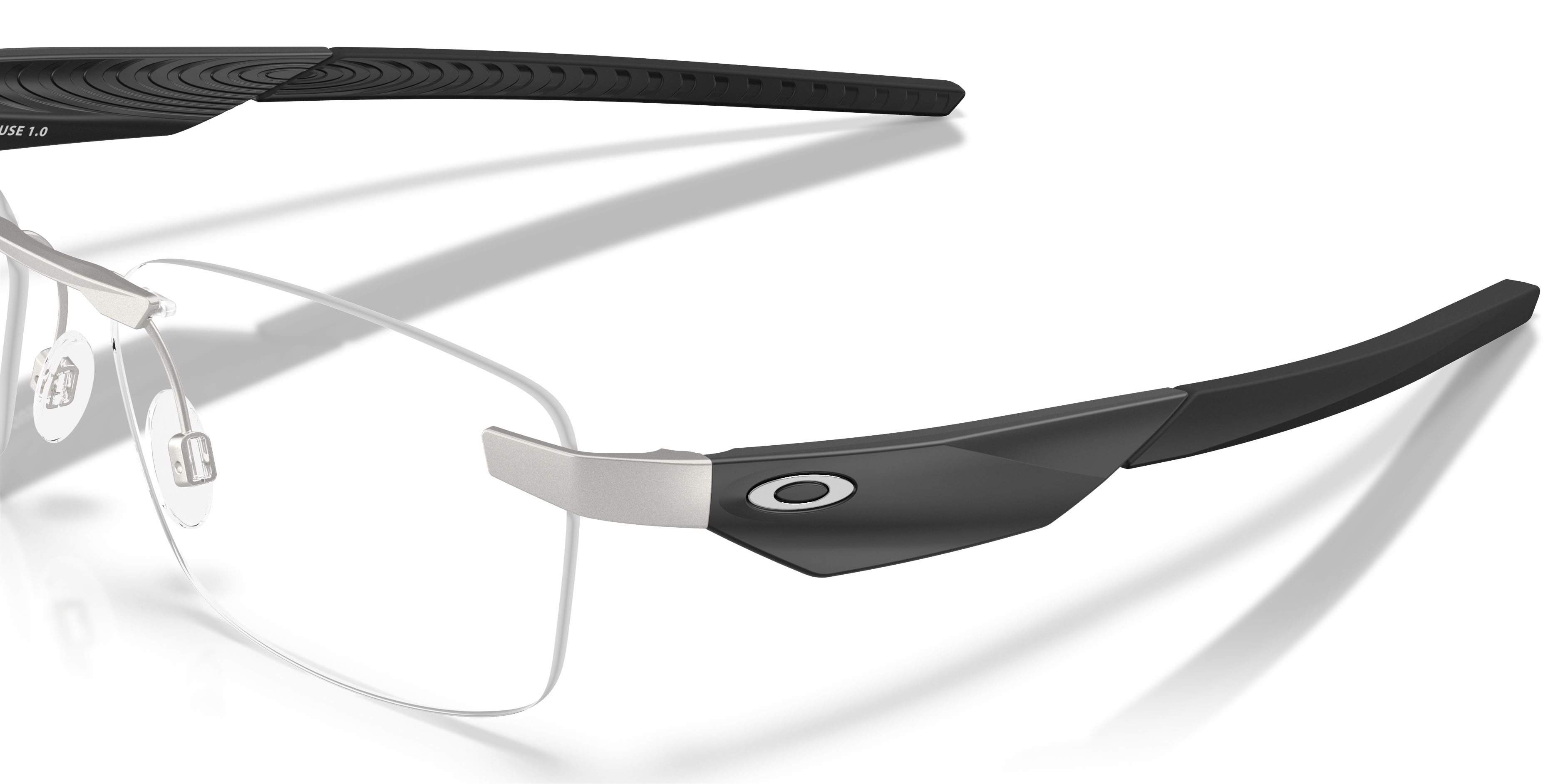 Occhiali da vista Oakley Steakhouse 1.0 OX 3126 (312604) colore cromo satinato forma rettangolare lenti lente demo