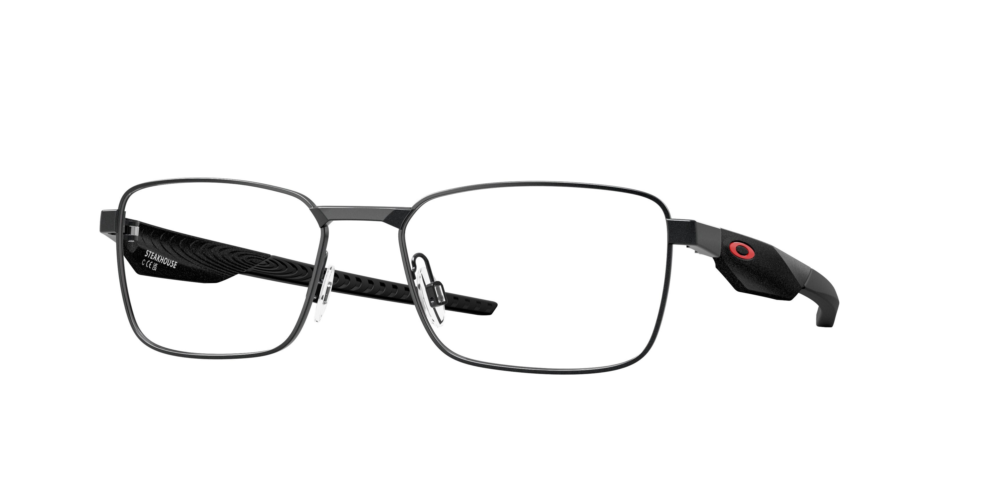 Occhiali da vista Oakley Steakhouse OX 3140 (314002) colore acciaio chiaro satinato forma rettangolare lenti lente demo