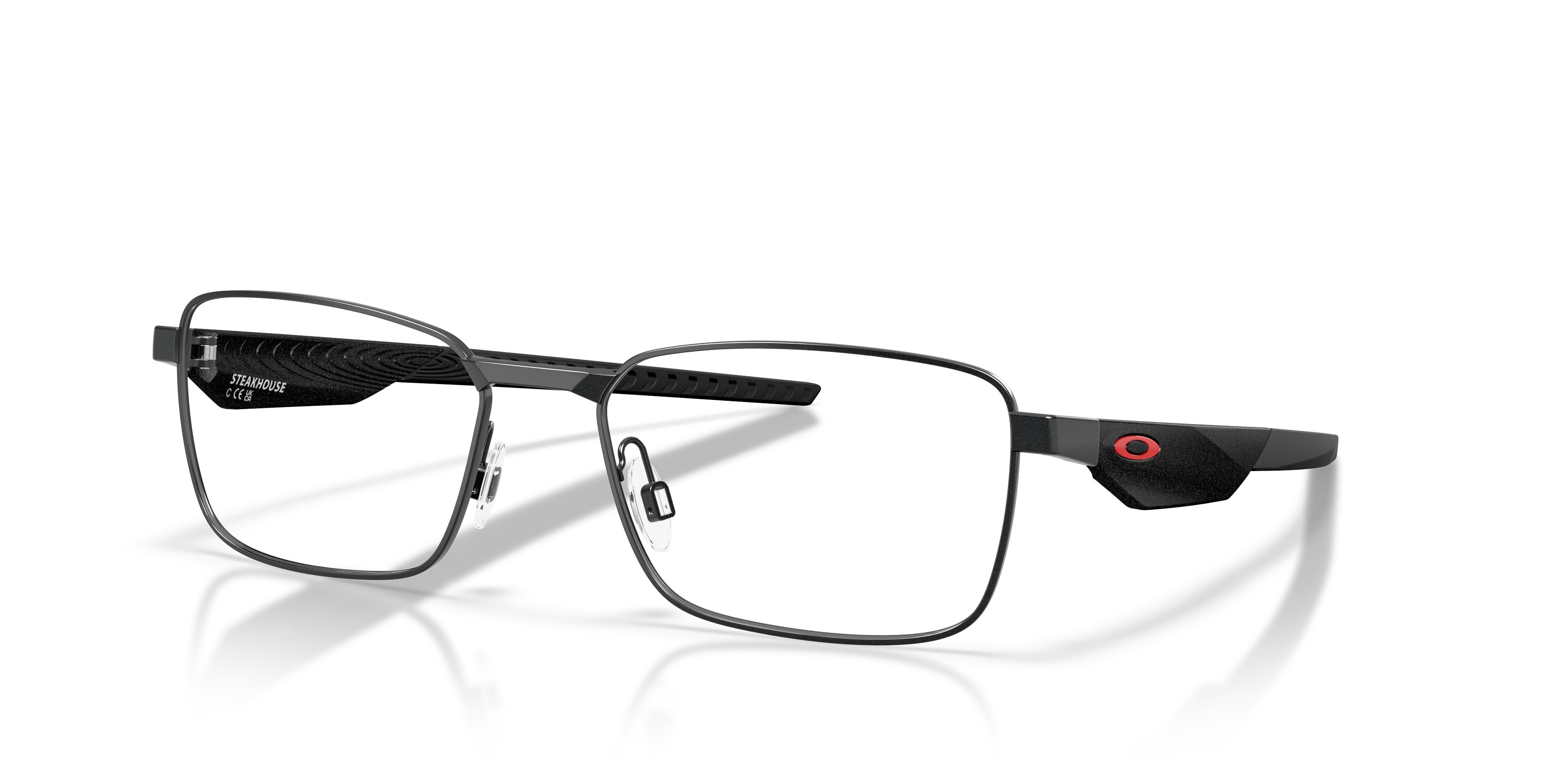 Occhiali da vista Oakley Steakhouse OX 3140 (314002) colore acciaio chiaro satinato forma rettangolare lenti lente demo