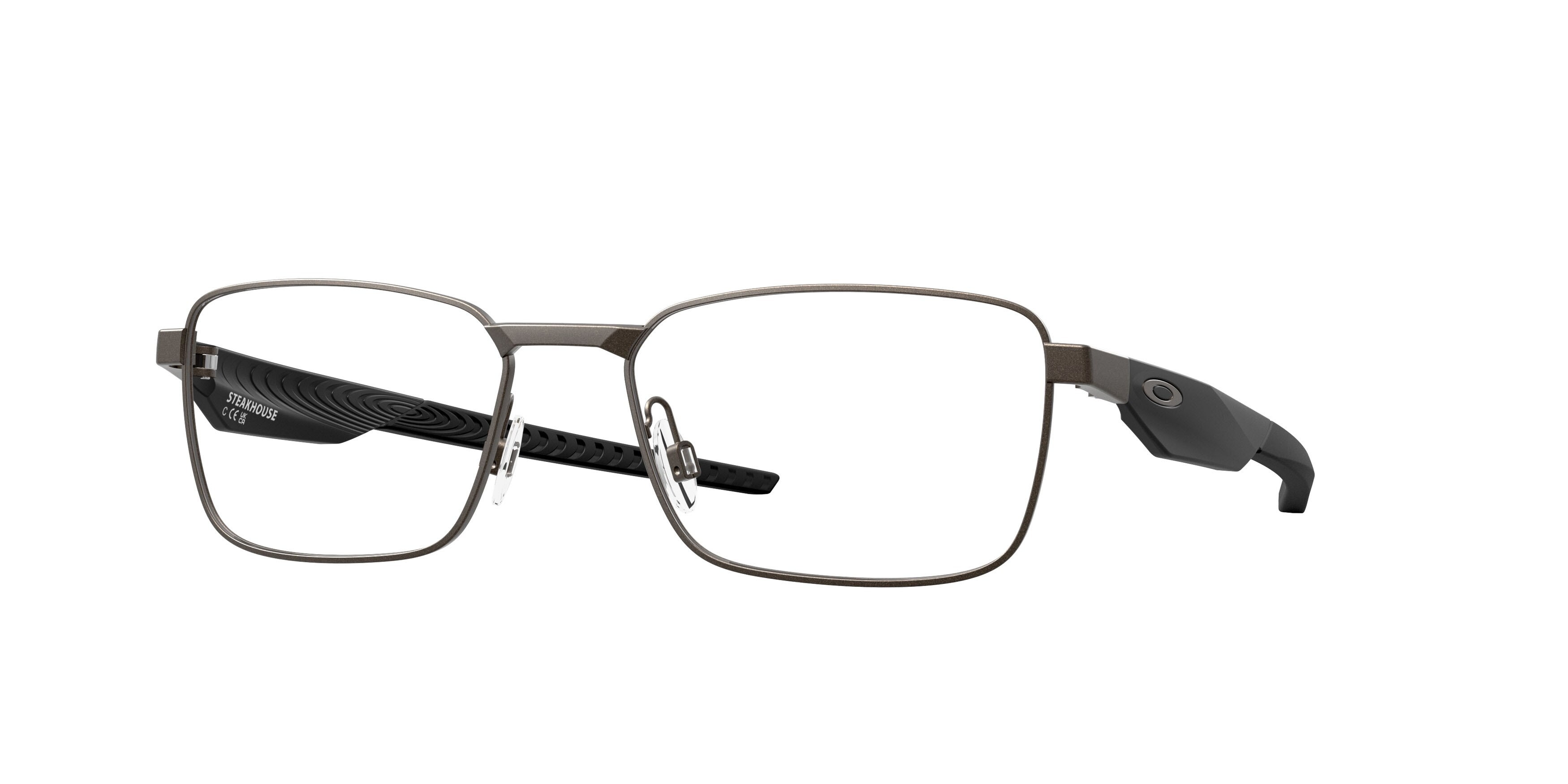 Occhiali da vista Oakley Steakhouse OX 3140 (314003) colore satin lead forma rettangolare lenti lente demo