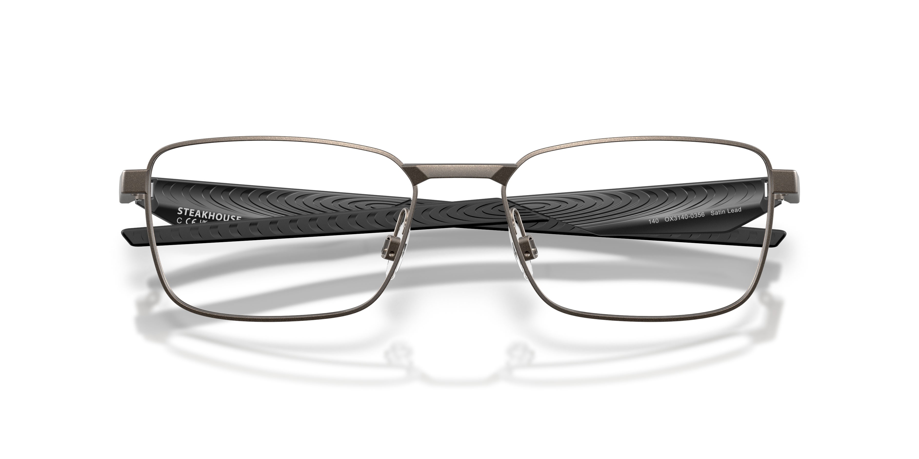 Occhiali da vista Oakley Steakhouse OX 3140 (314003) colore satin lead forma rettangolare lenti lente demo