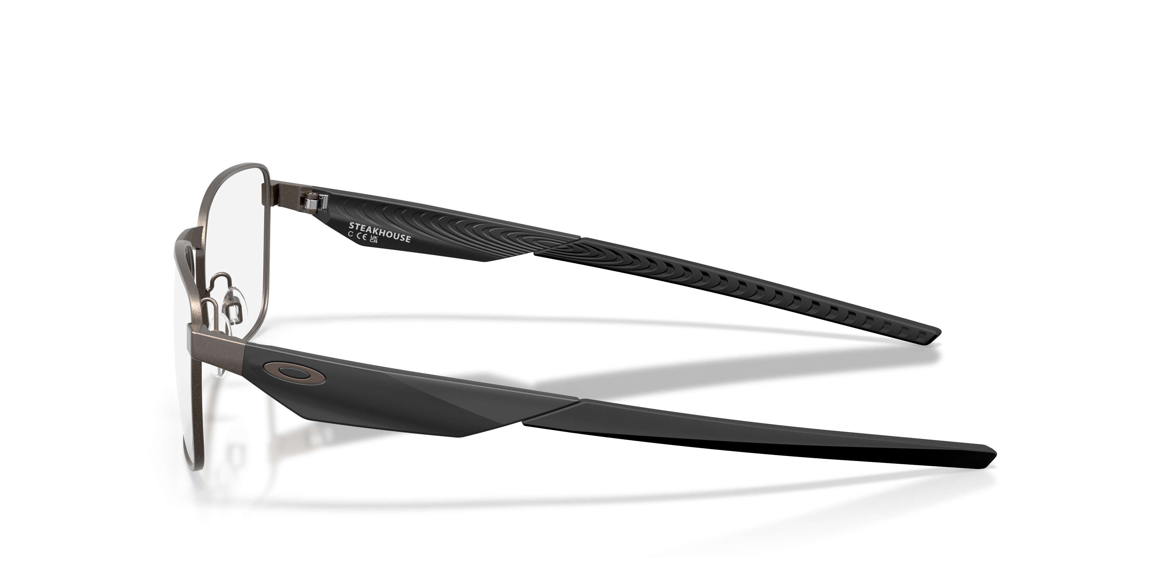 Occhiali da vista Oakley Steakhouse OX 3140 (314003) colore satin lead forma rettangolare lenti lente demo